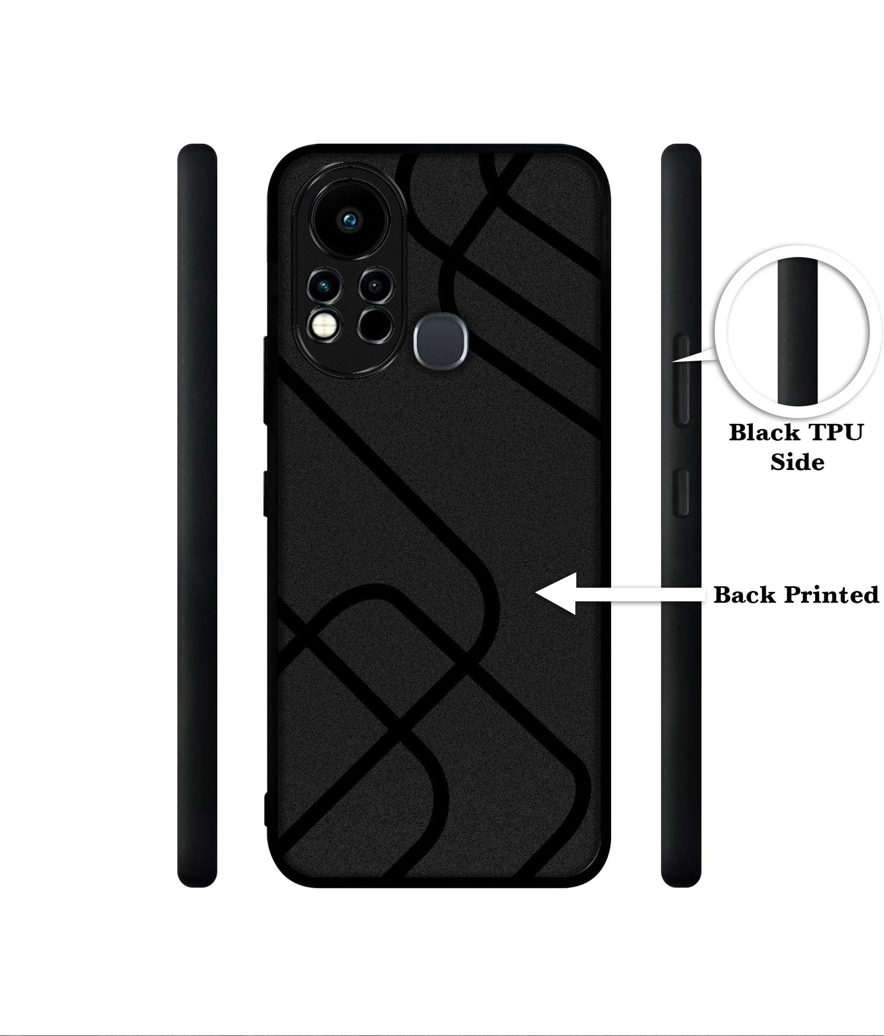 Zig-Zag Black Line Designer 2D Printed Back Case Cover for Infinix Note 11s 4G / Note 11 Pro 4G