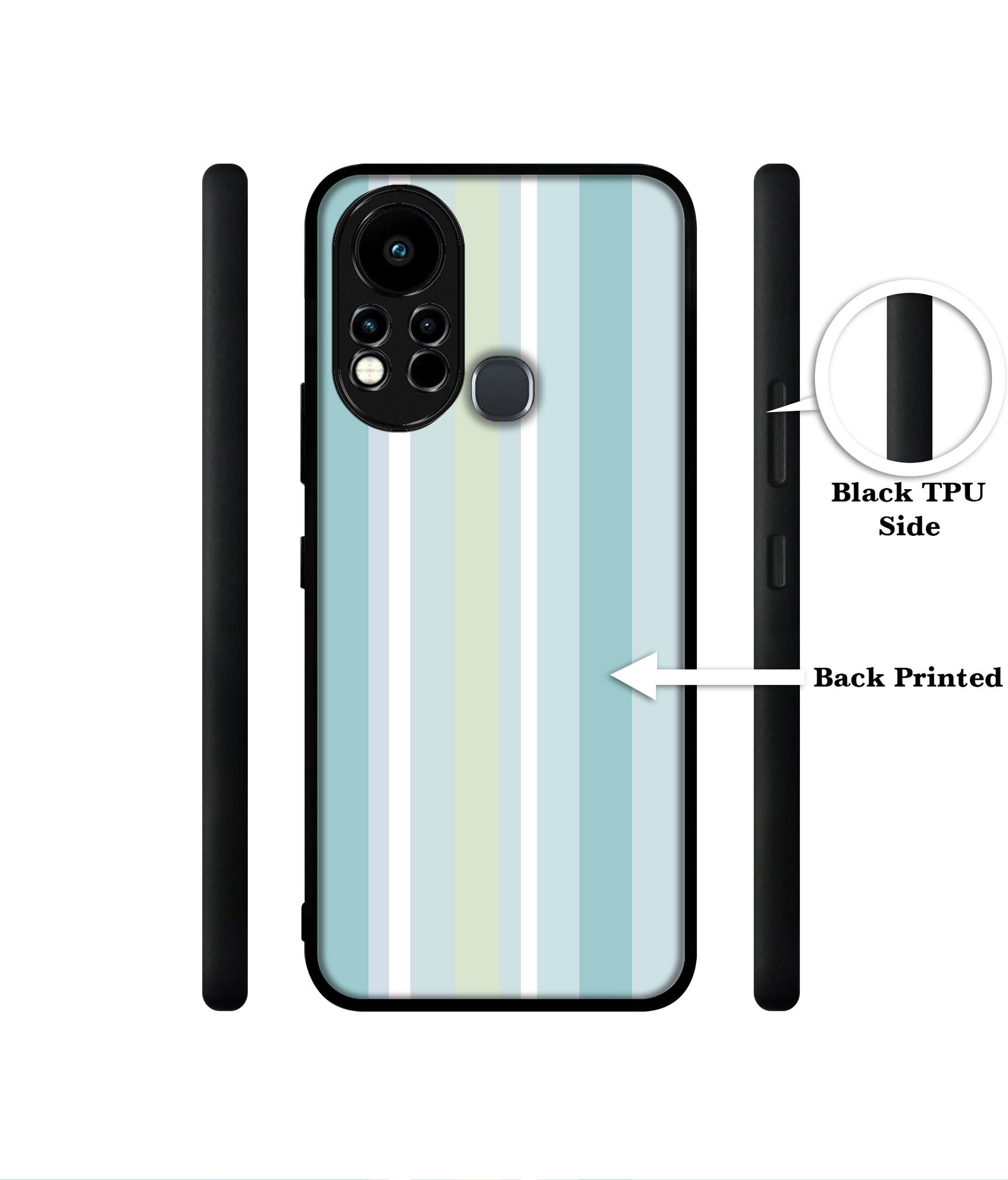 Light Green Stripes Designer 2D Printed Back Case Cover for Infinix Note 11s 4G / Note 11 Pro 4G