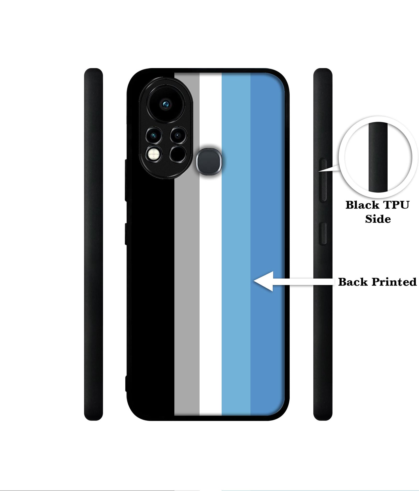 White and Blue Lines Designer 2D Printed Back Case Cover for Infinix Note 11s 4G / Note 11 Pro 4G