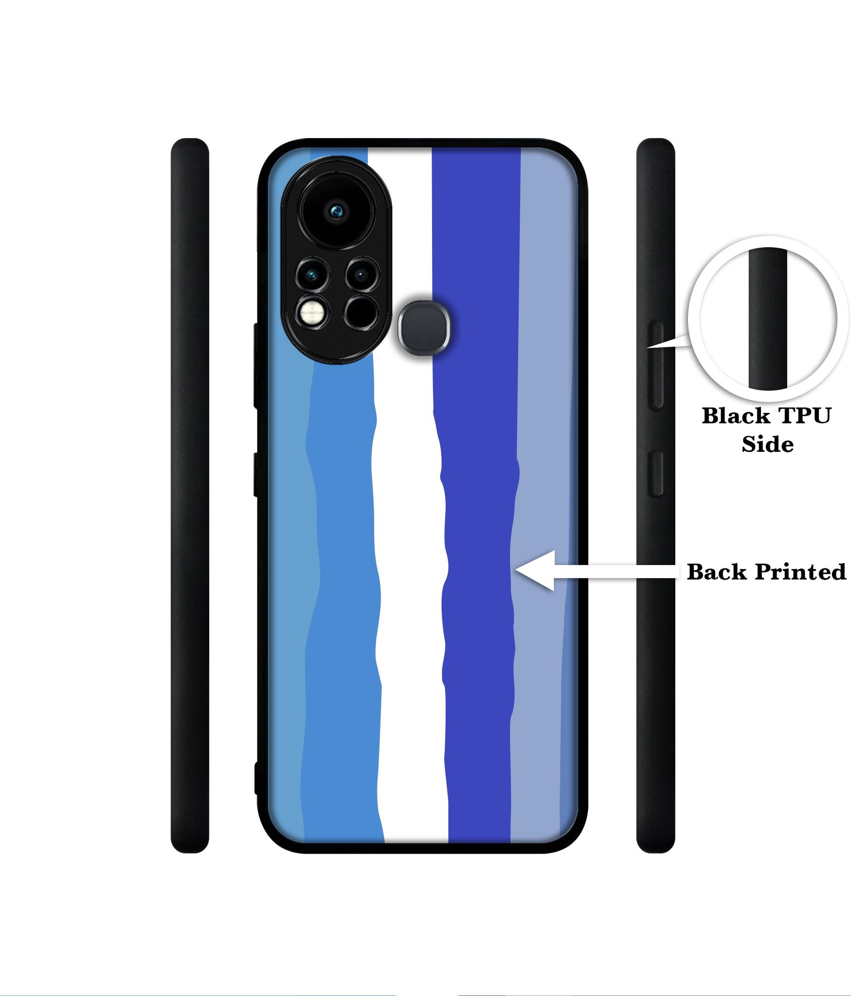 Blue Stripes Rainbow Designer 2D Printed Back Case Cover for Infinix Note 11s 4G / Note 11 Pro 4G