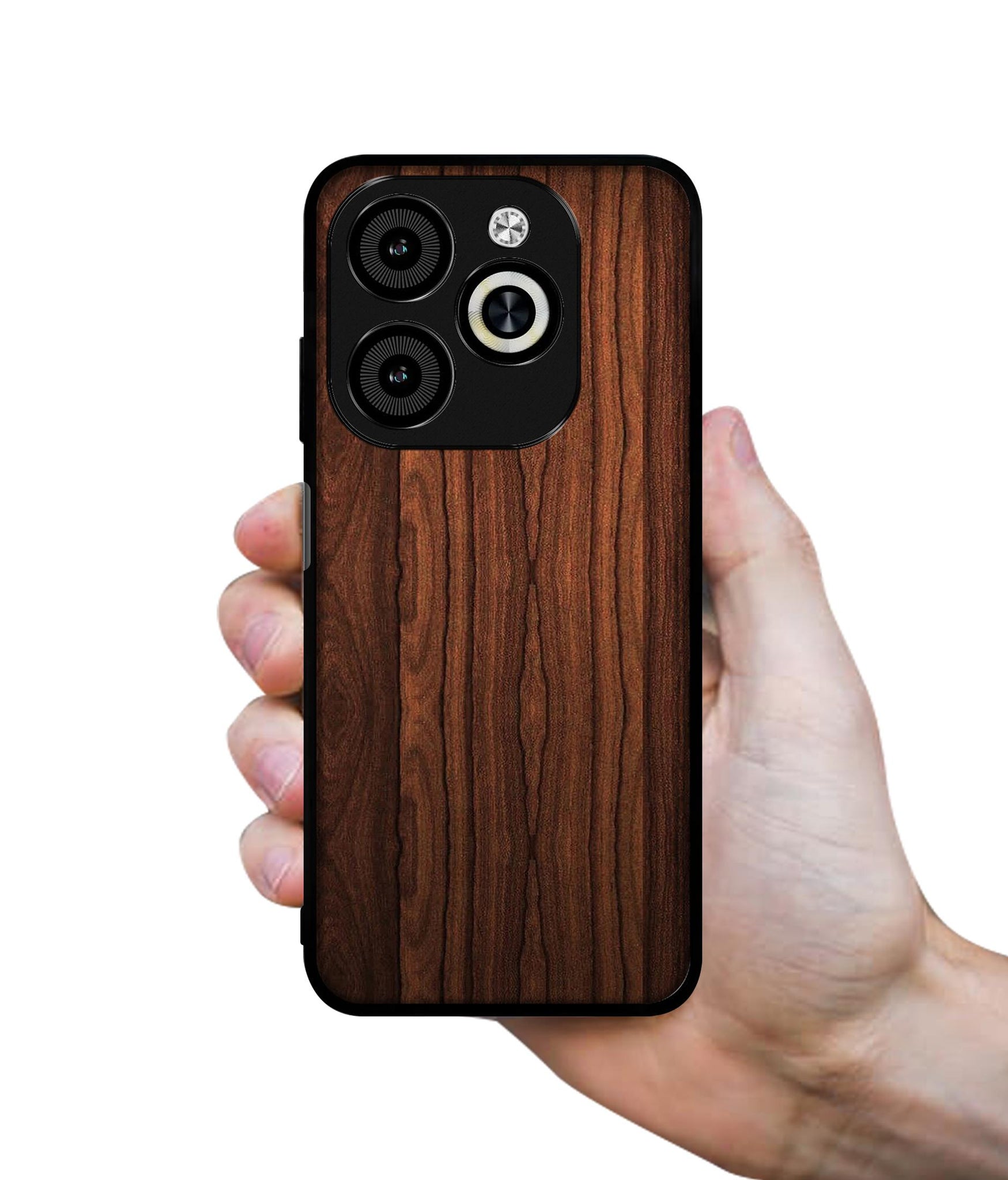Brown Wooden Texture Designer 2D Printed Back Case Cover for Infinix Smart 8 / Smart 8 HD / Spark 20 / 20C / Itel P55 4G