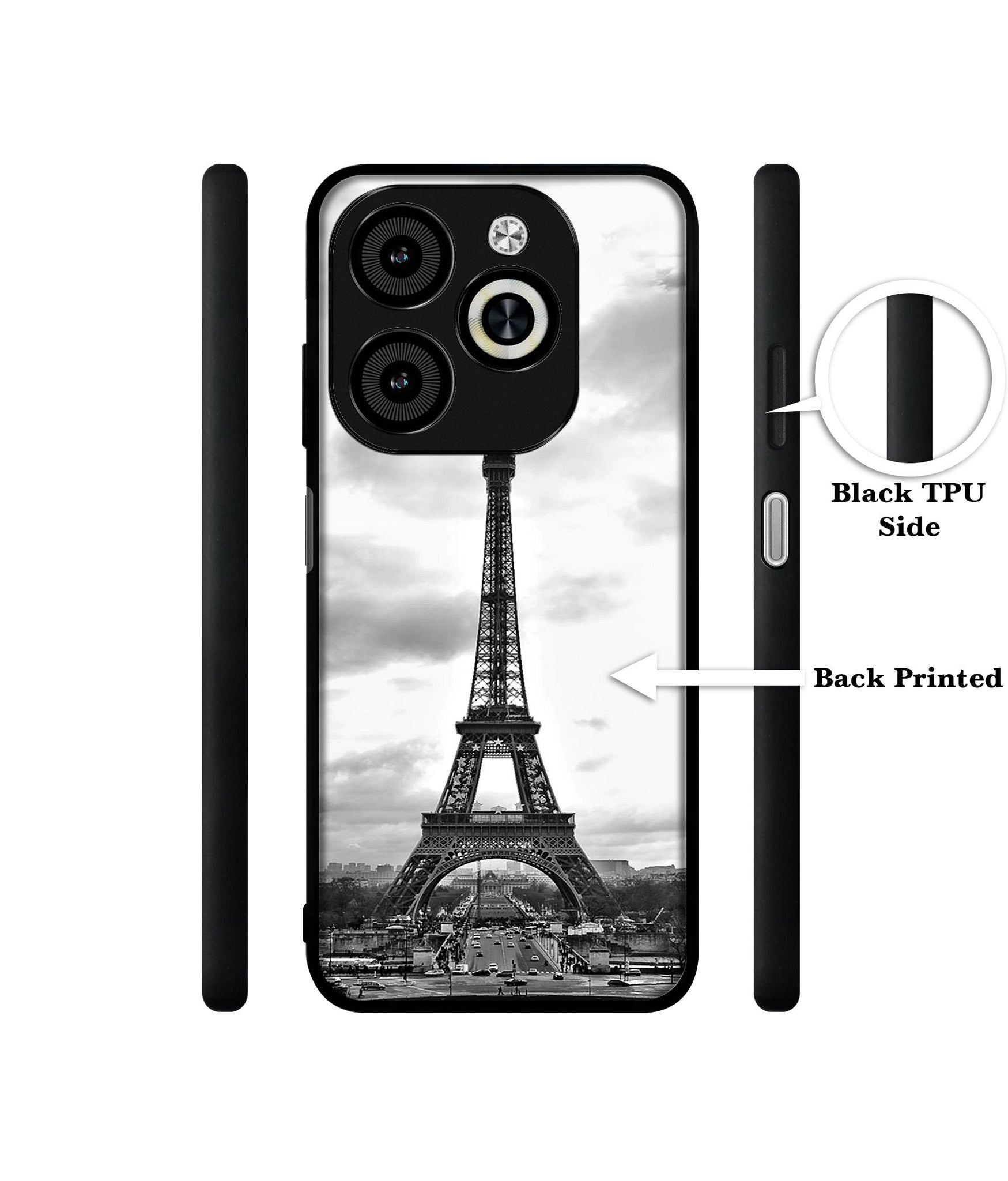 Eiffel Tower Designer 2D Printed Back Case Cover for Infinix Smart 8 / Smart 8 HD / Spark 20 / 20C / Itel P55 4G