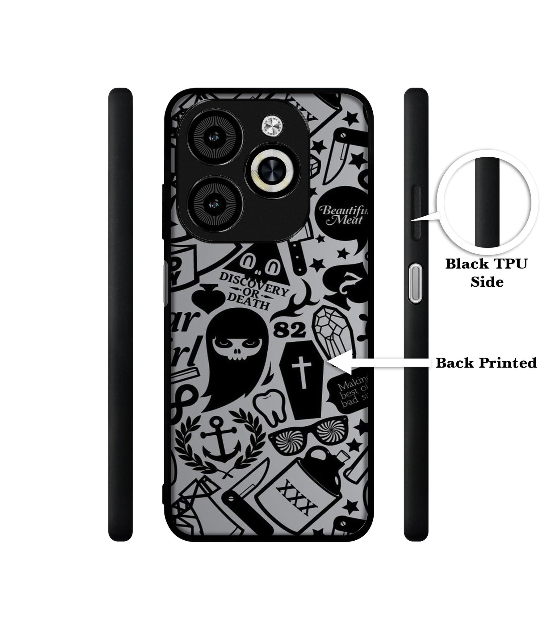 Discover Or Death Designer 2D Printed Back Case Cover for Infinix Smart 8 / Smart 8 HD / Spark 20 / 20C / Itel P55 4G