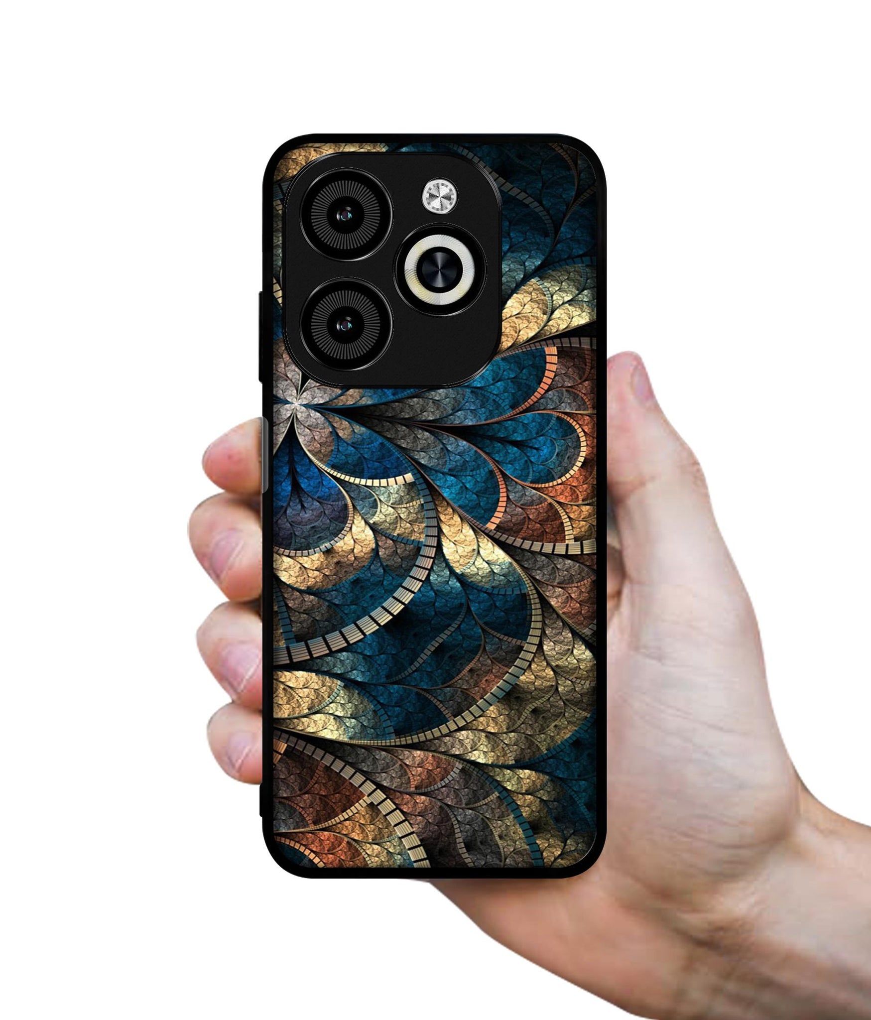 Fractional Pattern Designer 2D Printed Back Case Cover for Infinix Smart 8 / Smart 8 HD / Spark 20 / 20C / Itel P55 4G