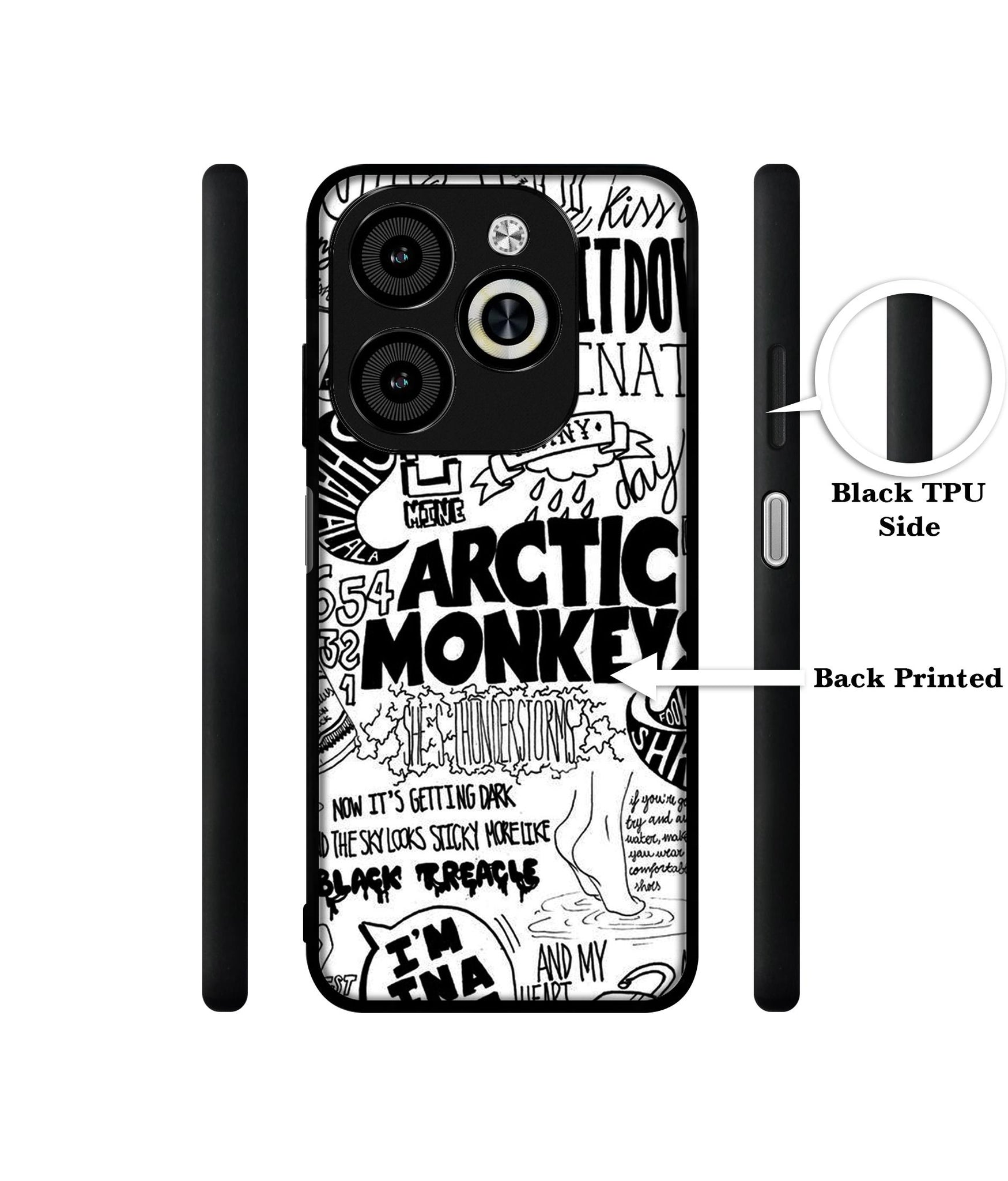 Arctic Monkeys Pattern Designer 2D Printed Back Case Cover for Infinix Smart 8 / Smart 8 HD / Spark 20 / 20C / Itel P55 4G
