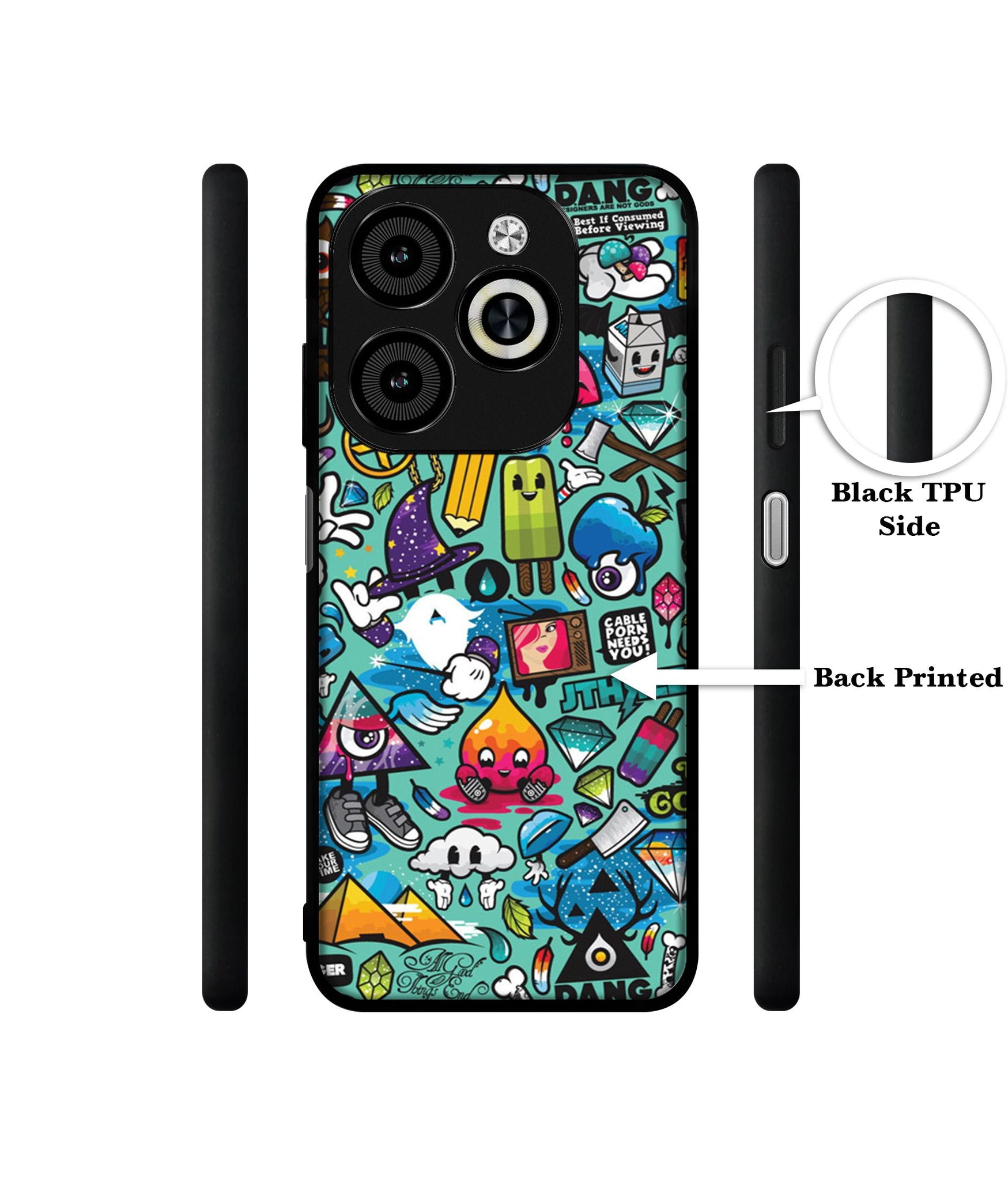 Crazy Designer 2D Printed Back Case Cover for Infinix Smart 8 / Smart 8 HD / Spark 20 / 20C / Itel P55 4G