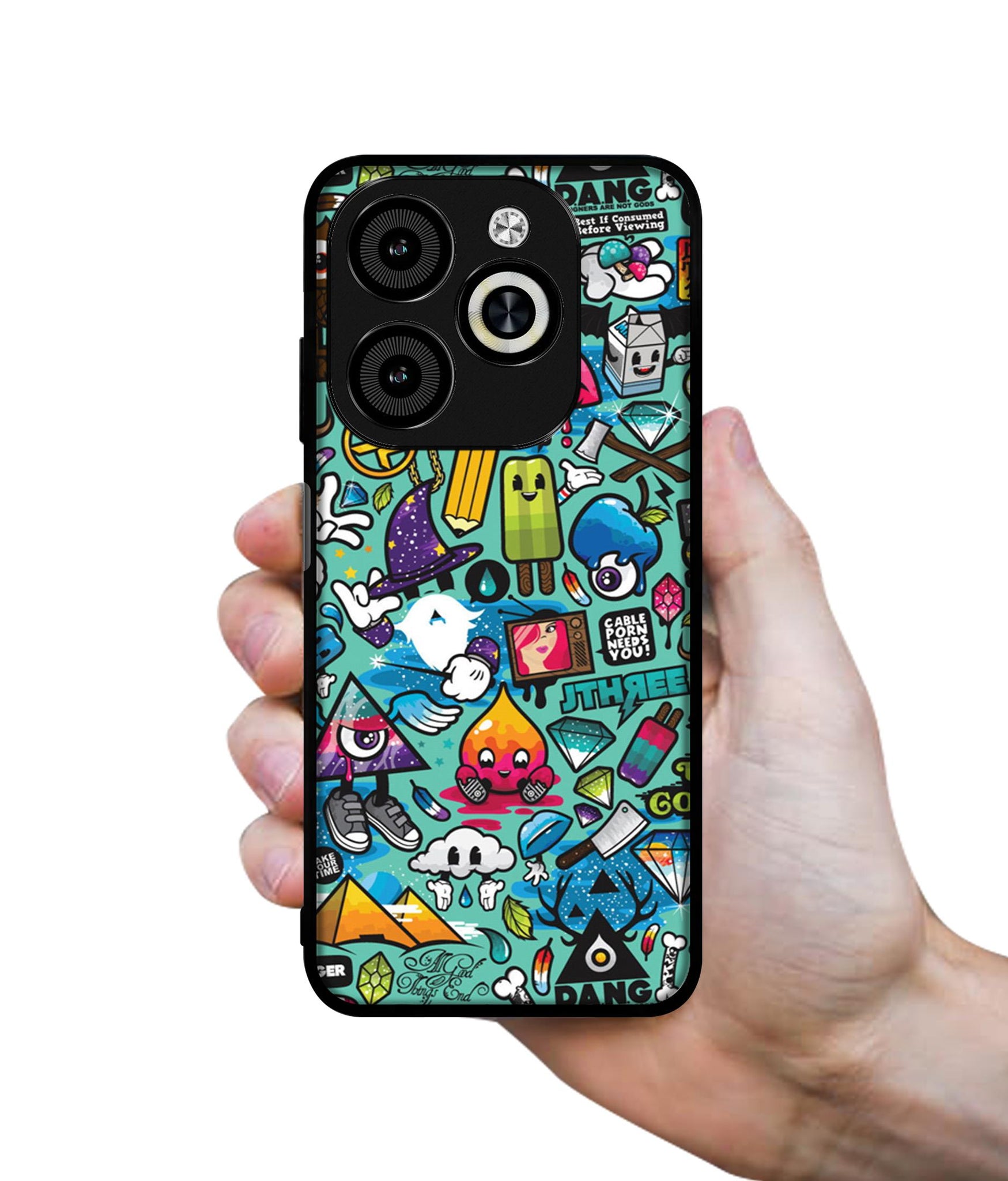 Crazy Designer 2D Printed Back Case Cover for Infinix Smart 8 / Smart 8 HD / Spark 20 / 20C / Itel P55 4G