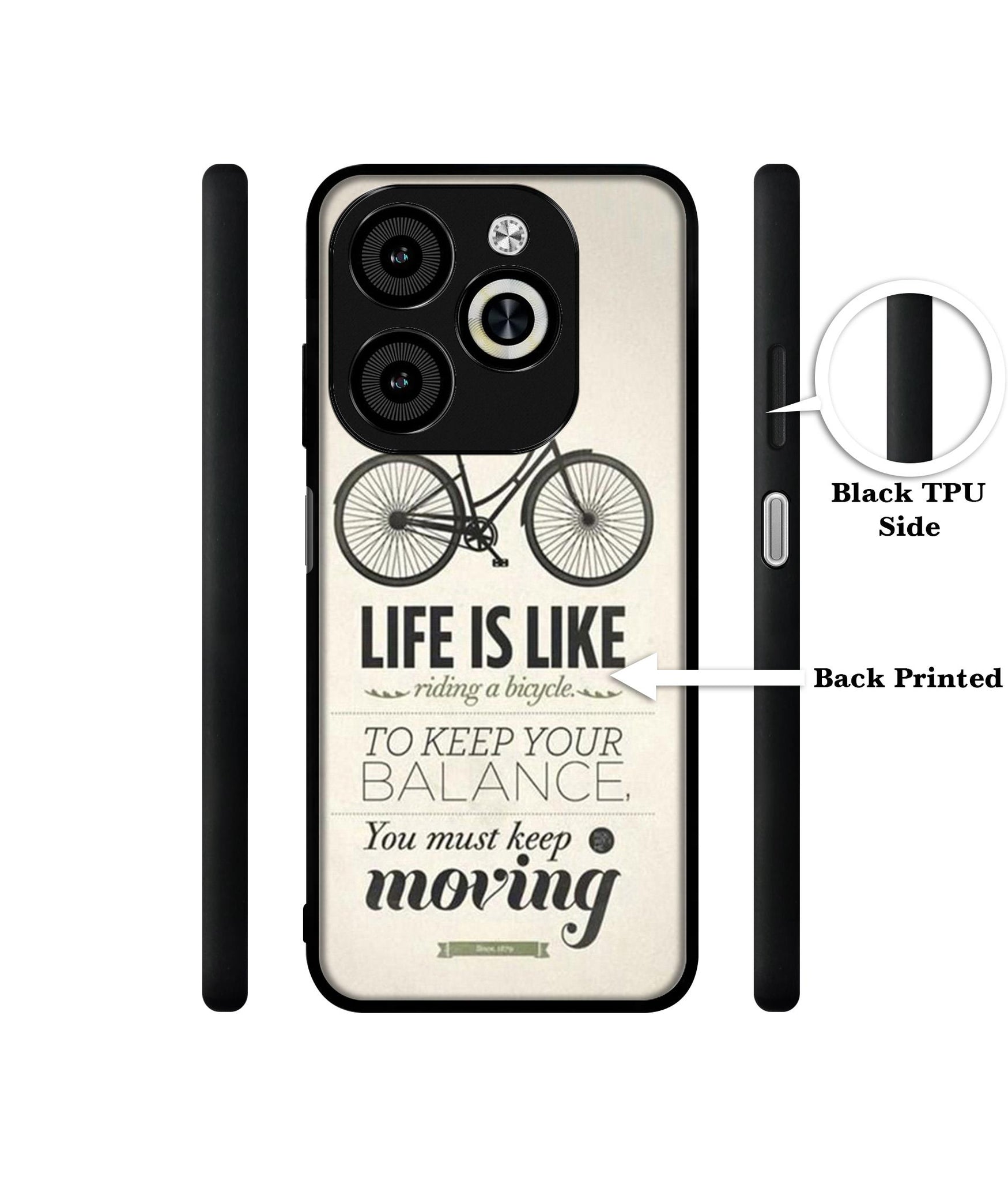 Life is Like Moving Designer 2D Printed Back Case Cover for Infinix Smart 8 / Smart 8 HD / Spark 20 / 20C / Itel P55 4G