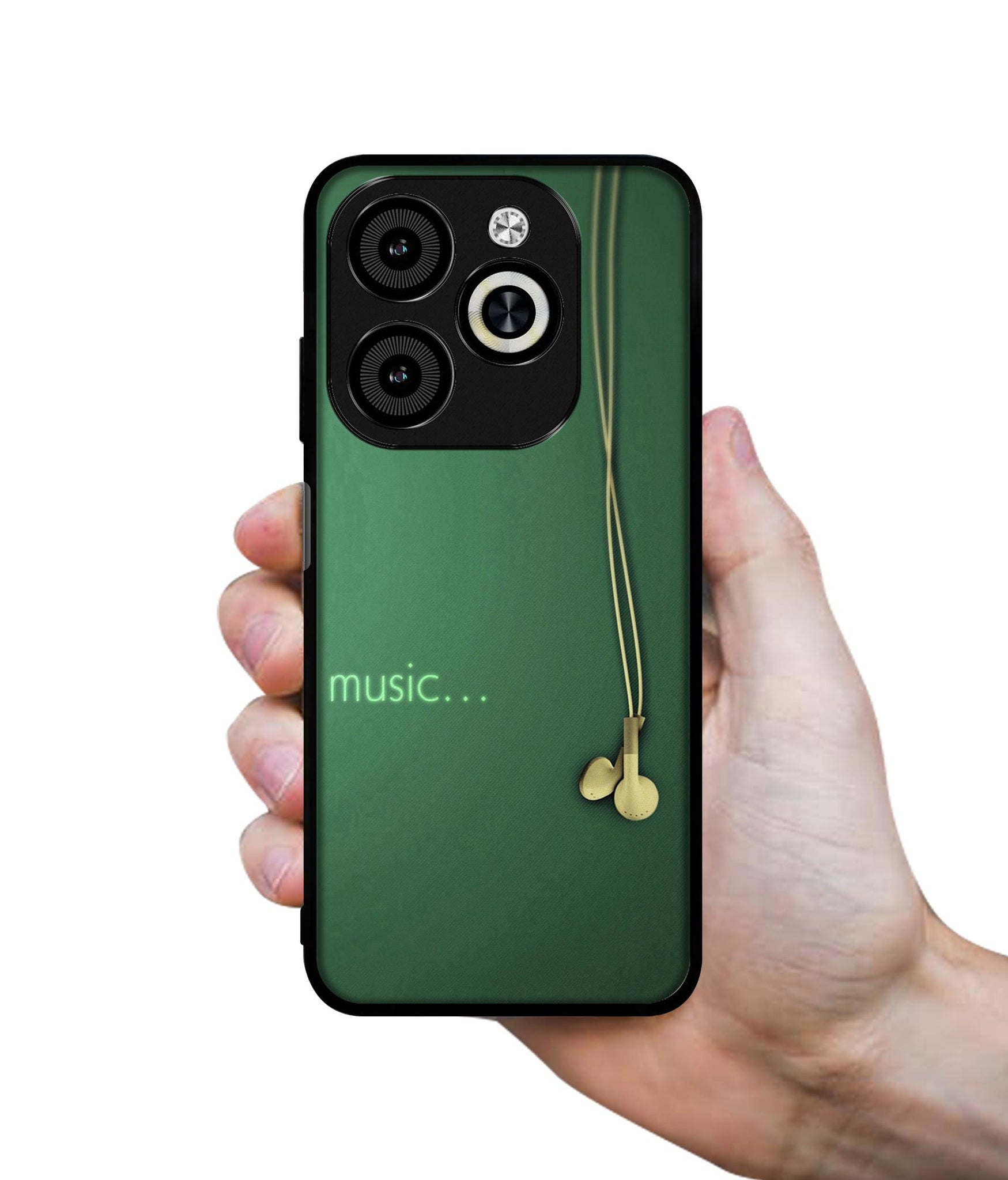 Headphone Music Designer 2D Printed Back Case Cover for Infinix Smart 8 / Smart 8 HD / Spark 20 / 20C / Itel P55 4G