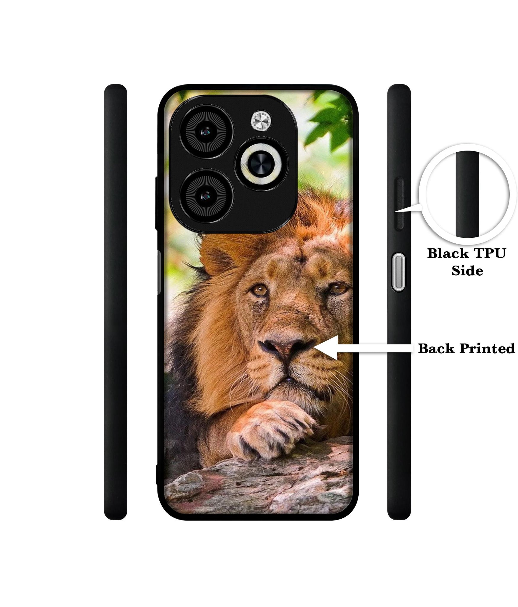 Tiger Pattern Print Designer 2D Printed Back Case Cover for Infinix Smart 8 / Smart 8 HD / Spark 20 / 20C / Itel P55 4G