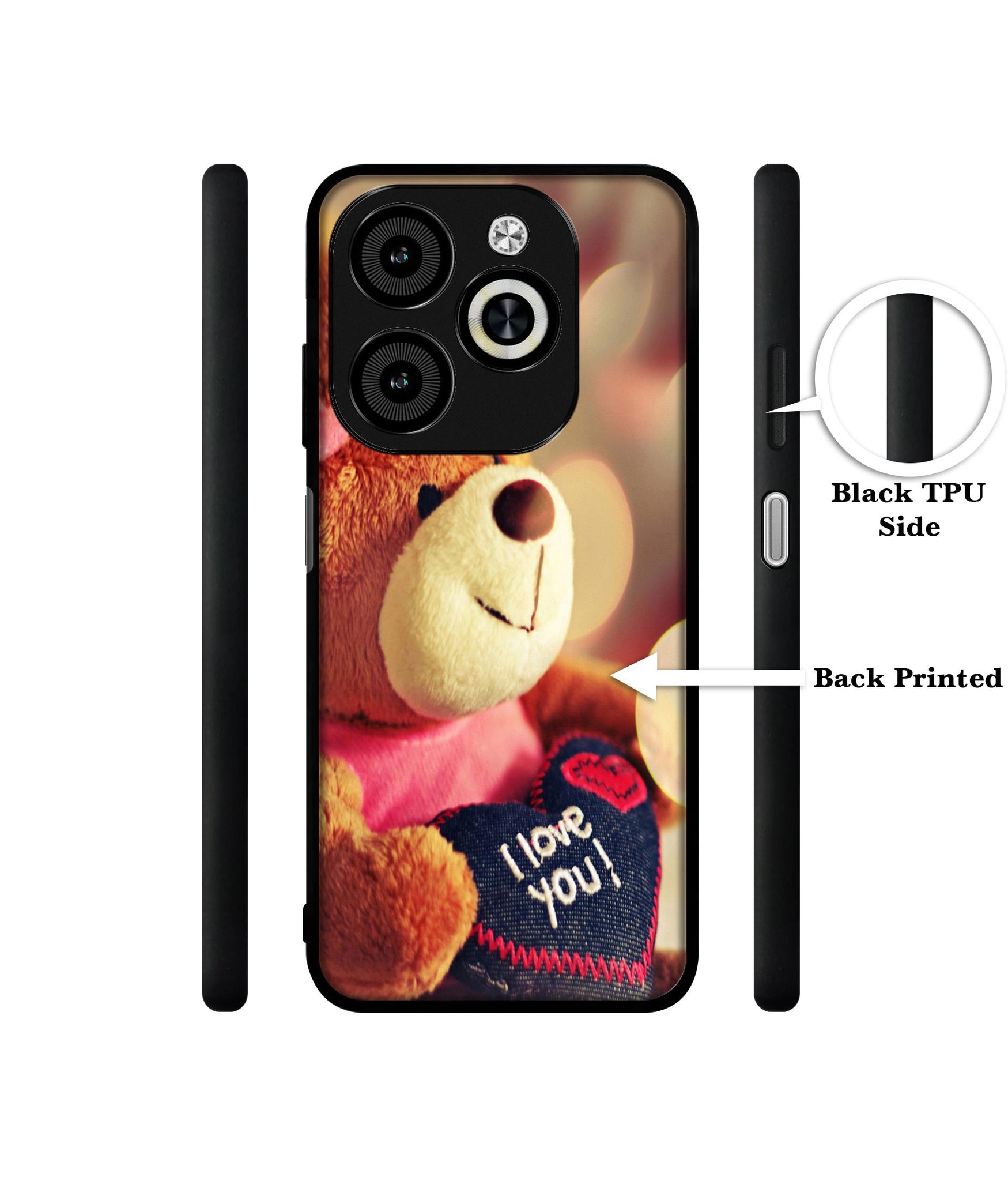 Teddy Bear Designer 2D Printed Back Case Cover for Infinix Smart 8 / Smart 8 HD / Spark 20 / 20C / Itel P55 4G