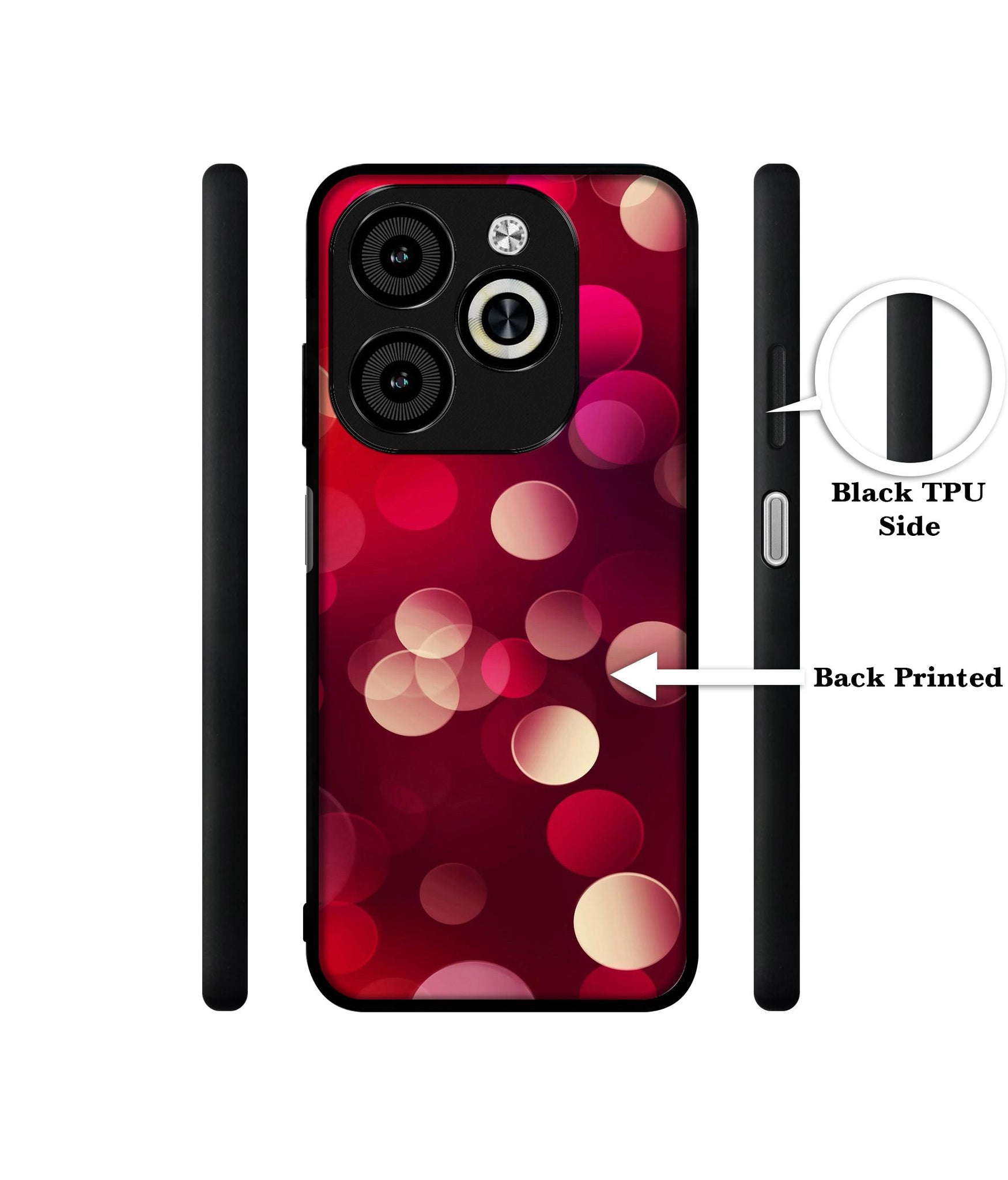 3D Circles Designer 2D Printed Back Case Cover for Infinix Smart 8 / Smart 8 HD / Spark 20 / 20C / Itel P55 4G