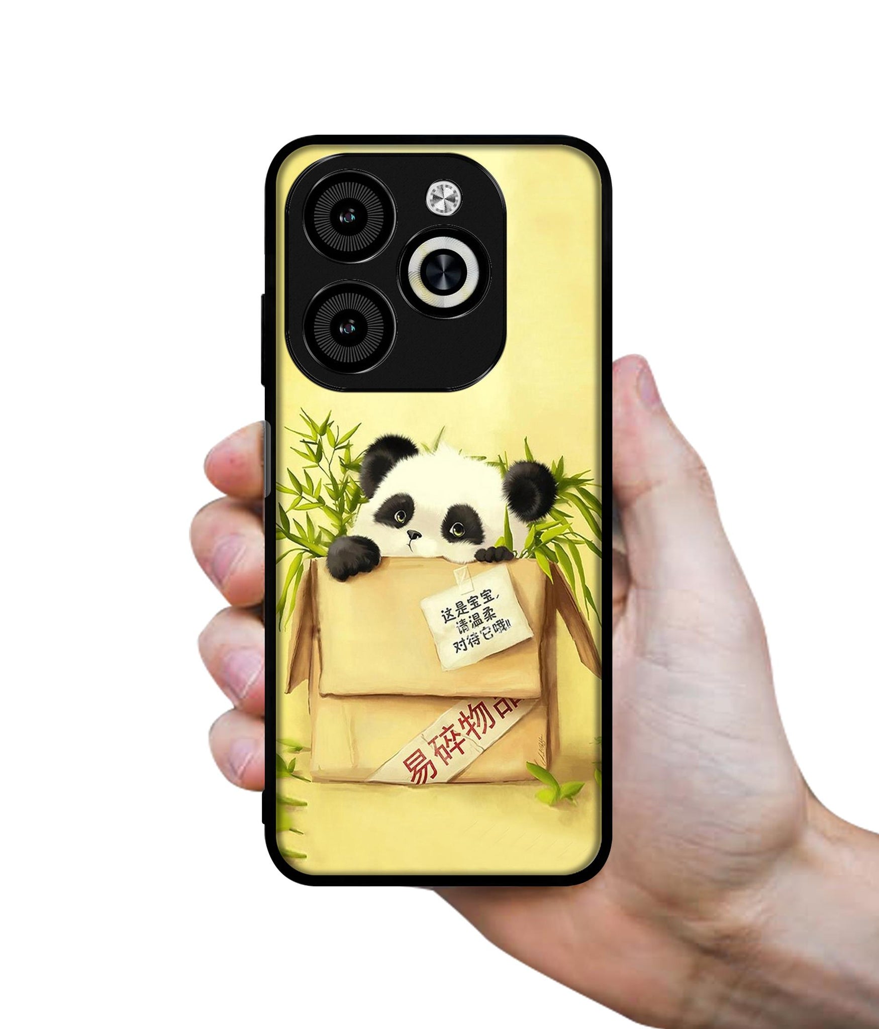 Panda In Box Designer 2D Printed Back Case Cover for Infinix Smart 8 / Smart 8 HD / Spark 20 / 20C / Itel P55 4G