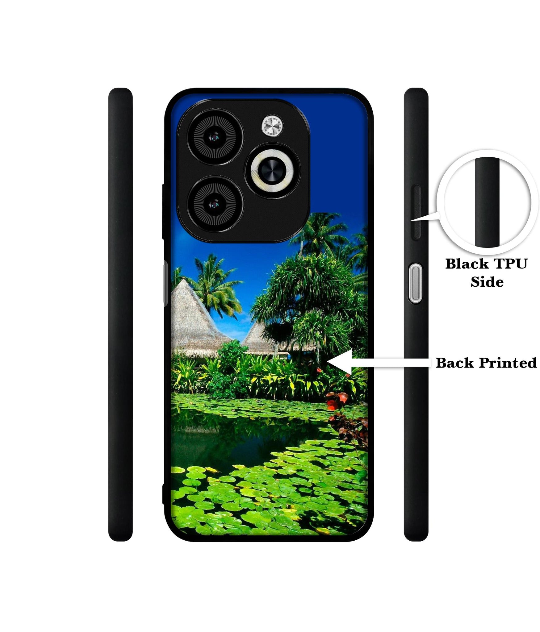 Tropics Water Designer 2D Printed Back Case Cover for Infinix Smart 8 / Smart 8 HD / Spark 20 / 20C / Itel P55 4G