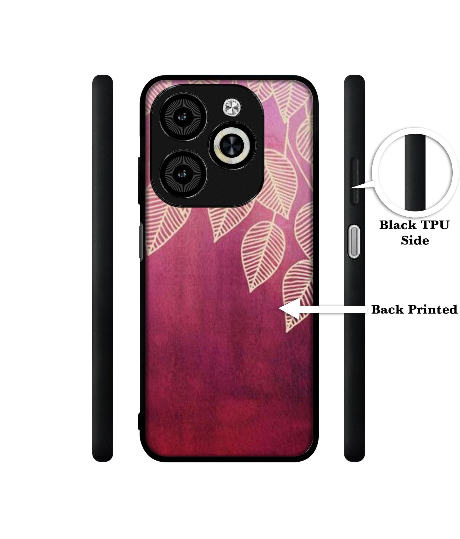 Leaf Pattern Designer 2D Printed Back Case Cover for Infinix Smart 8 / Smart 8 HD / Spark 20 / 20C / Itel P55 4G
