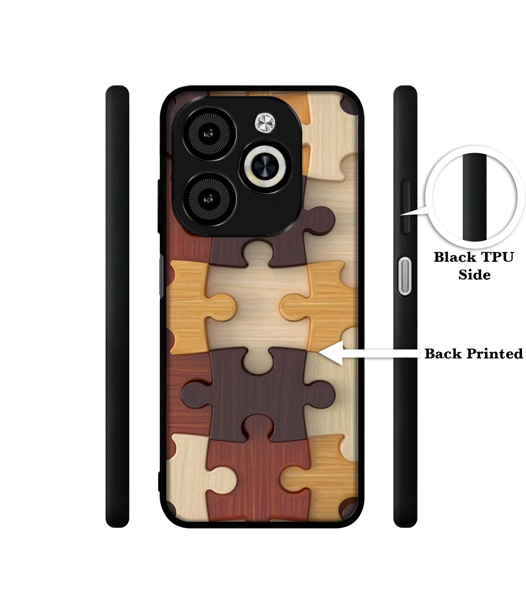 Puzzle Pattern Designer 2D Printed Back Case Cover for Infinix Smart 8 / Smart 8 HD / Spark 20 / 20C / Itel P55 4G