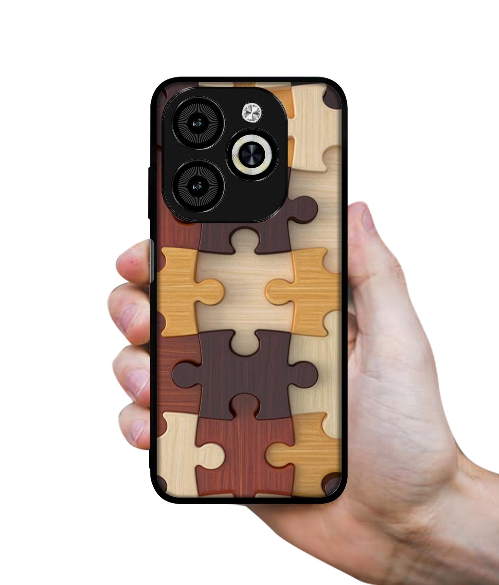 Puzzle Pattern Designer 2D Printed Back Case Cover for Infinix Smart 8 / Smart 8 HD / Spark 20 / 20C / Itel P55 4G