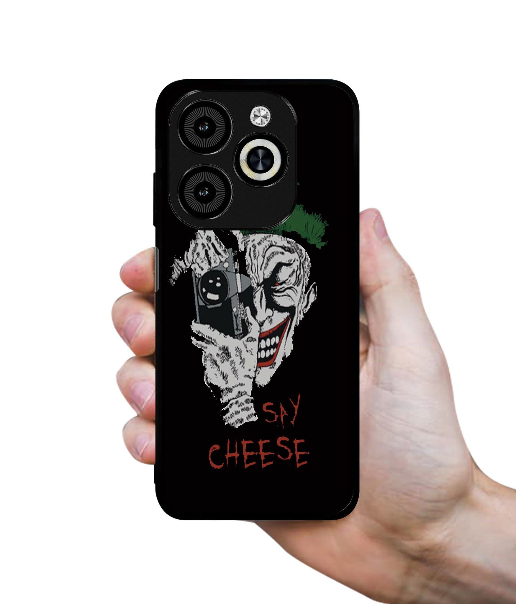 Joker Say Cheese Designer 2D Printed Back Case Cover for Infinix Smart 8 / Smart 8 HD / Spark 20 / 20C / Itel P55 4G