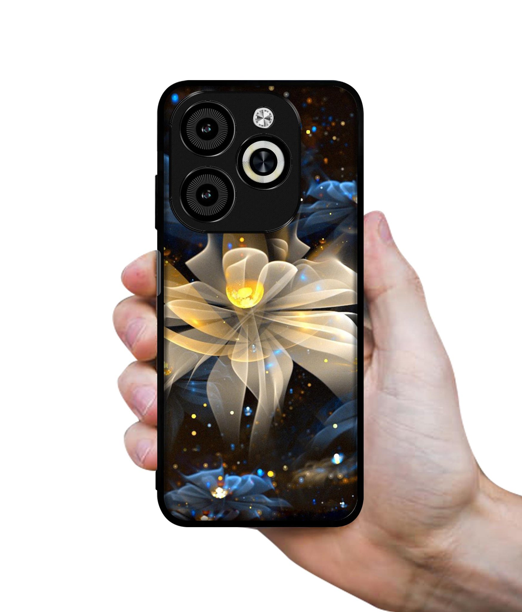 Art Flower Designer 2D Printed Back Case Cover for Infinix Smart 8 / Smart 8 HD / Spark 20 / 20C / Itel P55 4G