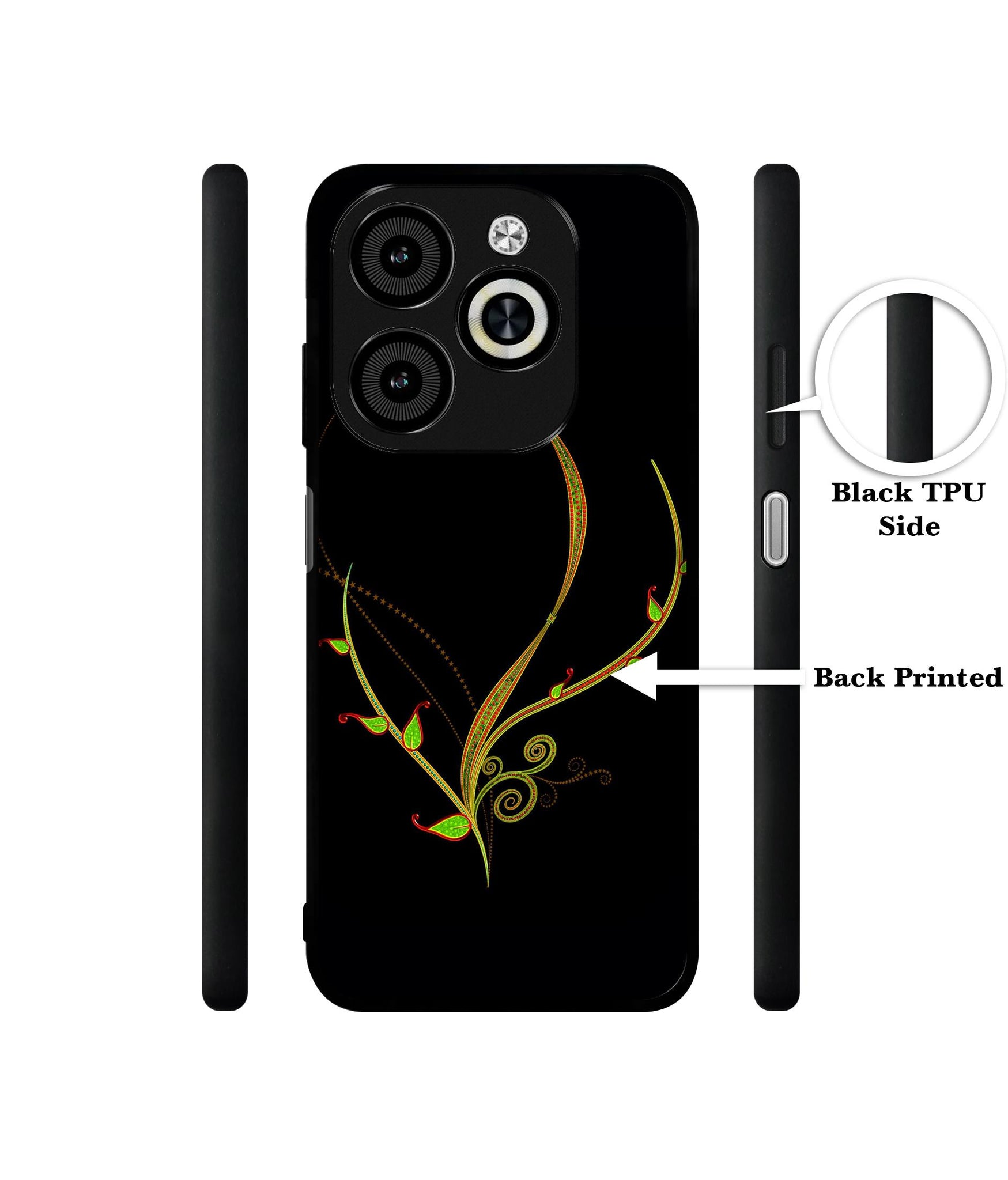 Yellow Pattern Designer 2D Printed Back Case Cover for Infinix Smart 8 / Smart 8 HD / Spark 20 / 20C / Itel P55 4G