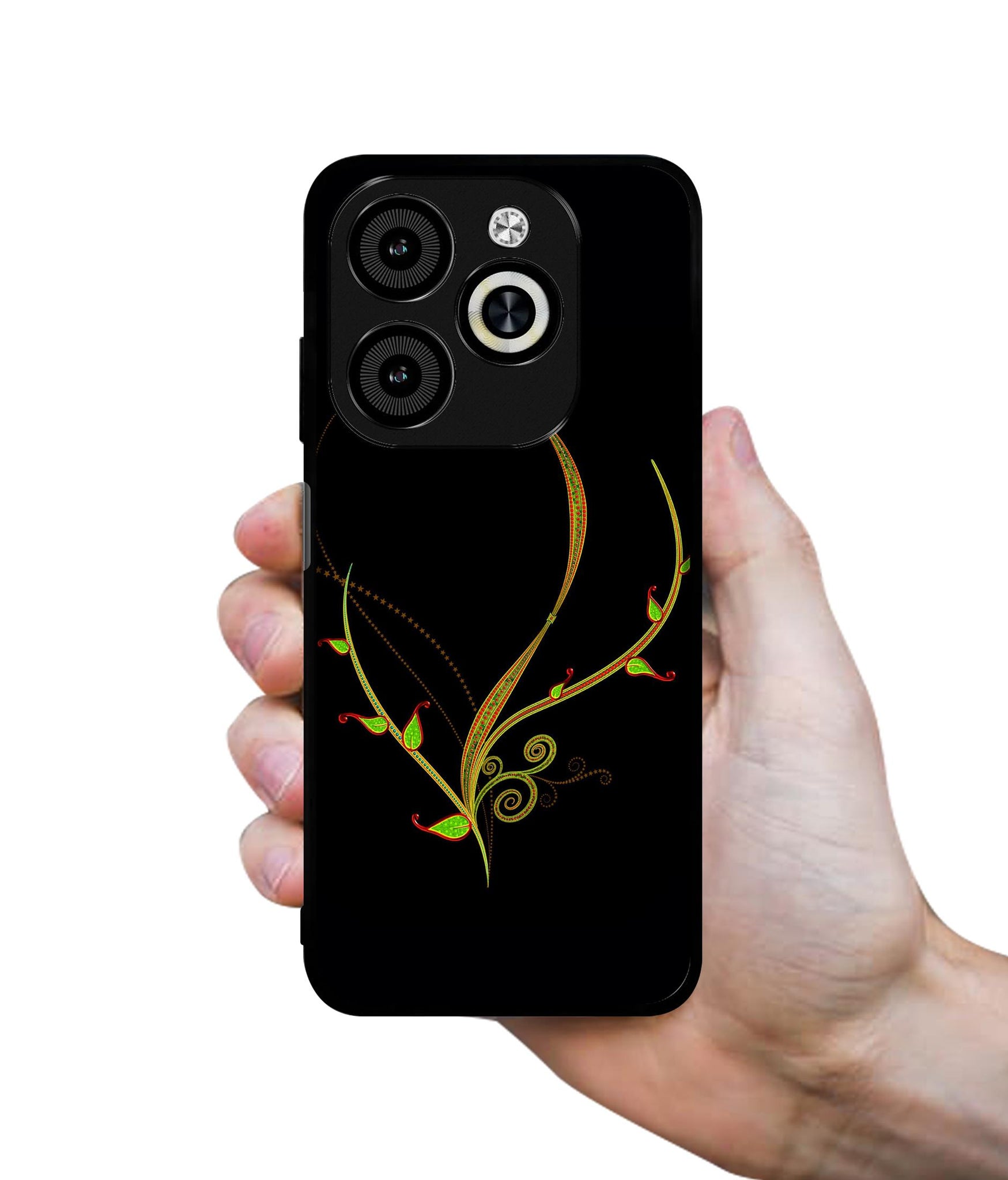 Yellow Pattern Designer 2D Printed Back Case Cover for Infinix Smart 8 / Smart 8 HD / Spark 20 / 20C / Itel P55 4G