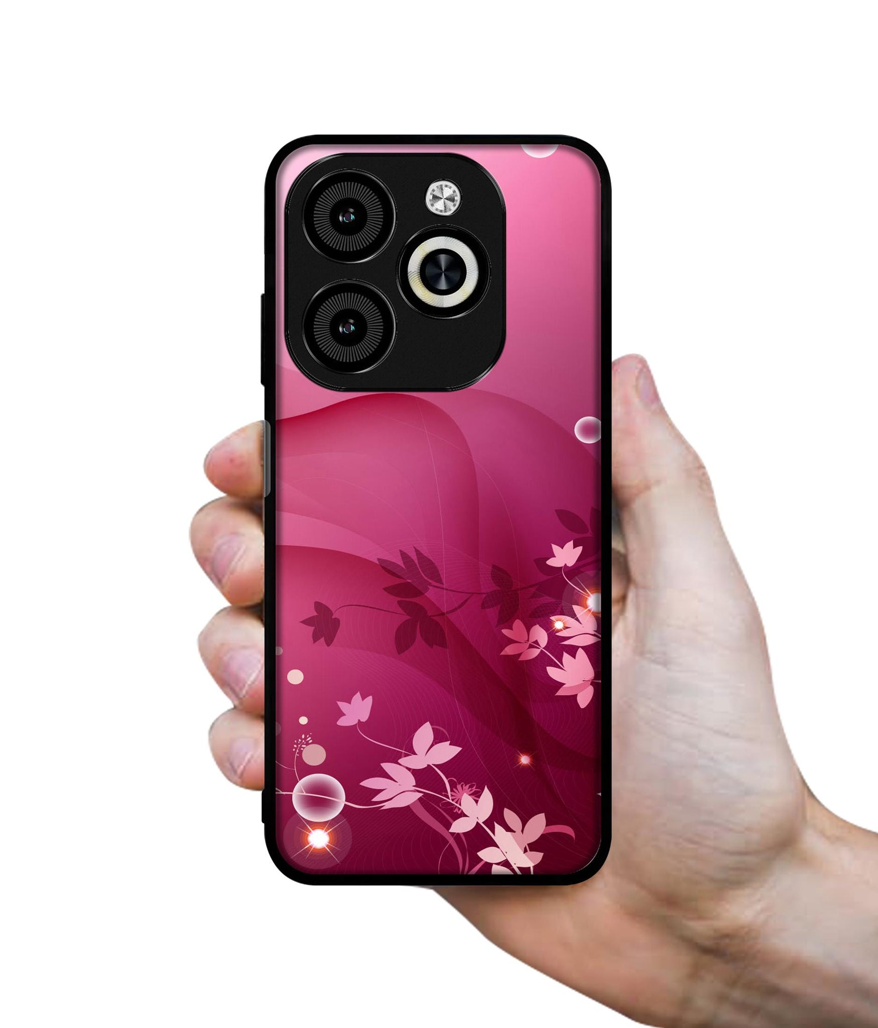 Pink Abstract Designer 2D Printed Back Case Cover for Infinix Smart 8 / Smart 8 HD / Spark 20 / 20C / Itel P55 4G