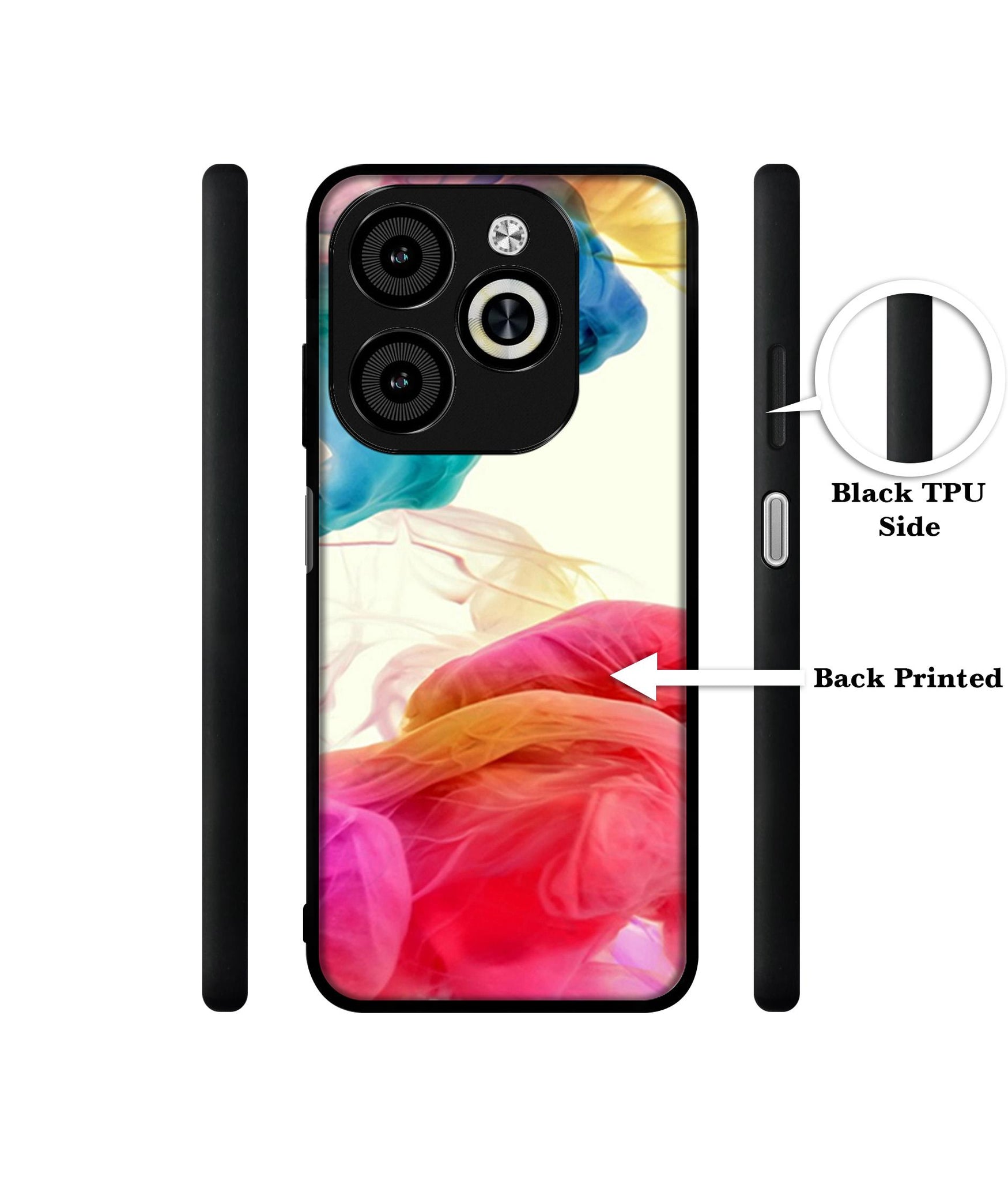 Colored Smoke Designer 2D Printed Back Case Cover for Infinix Smart 8 / Smart 8 HD / Spark 20 / 20C / Itel P55 4G