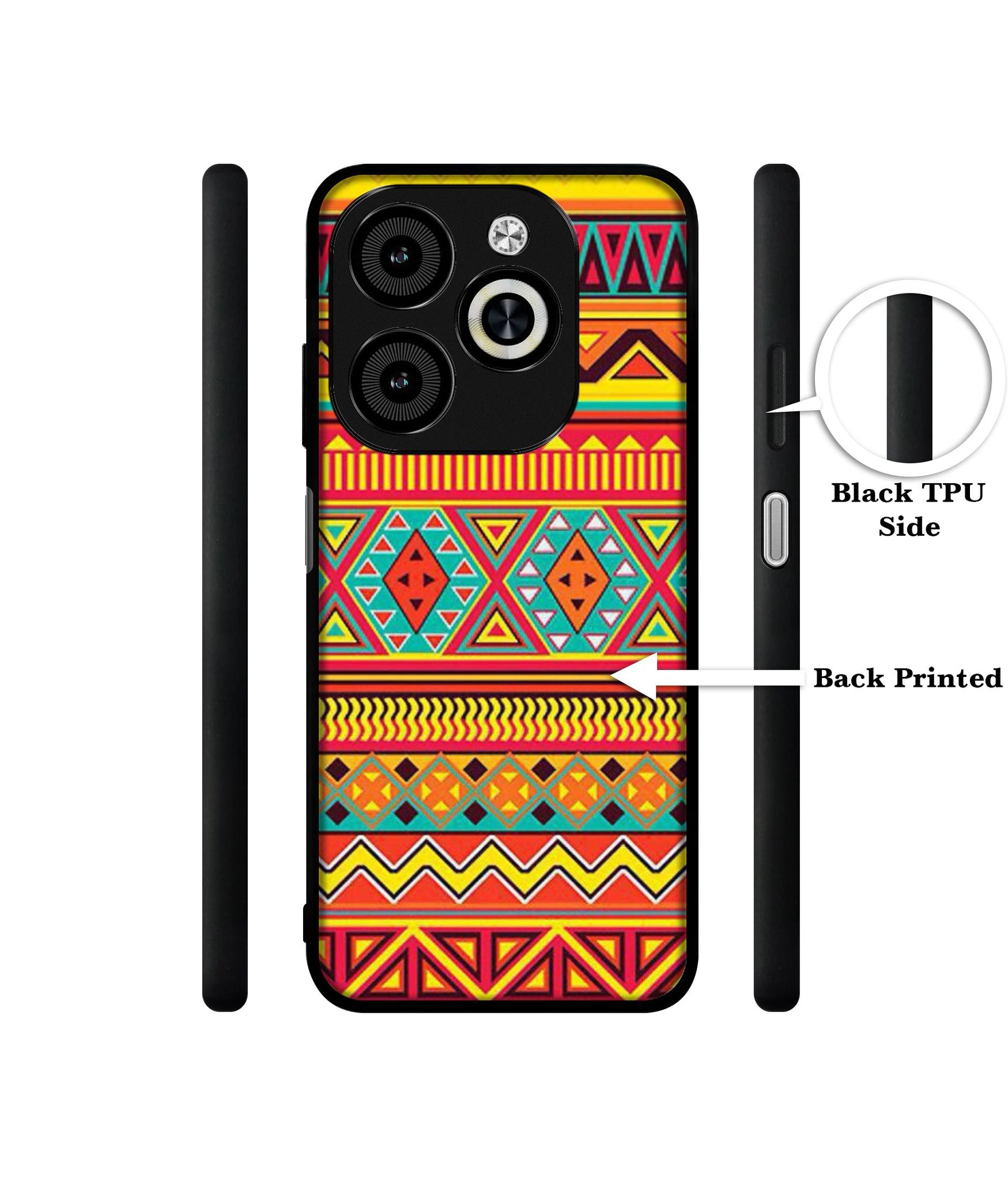 Artistic Rangoli Designer 2D Printed Back Case Cover for Infinix Smart 8 / Smart 8 HD / Spark 20 / 20C / Itel P55 4G