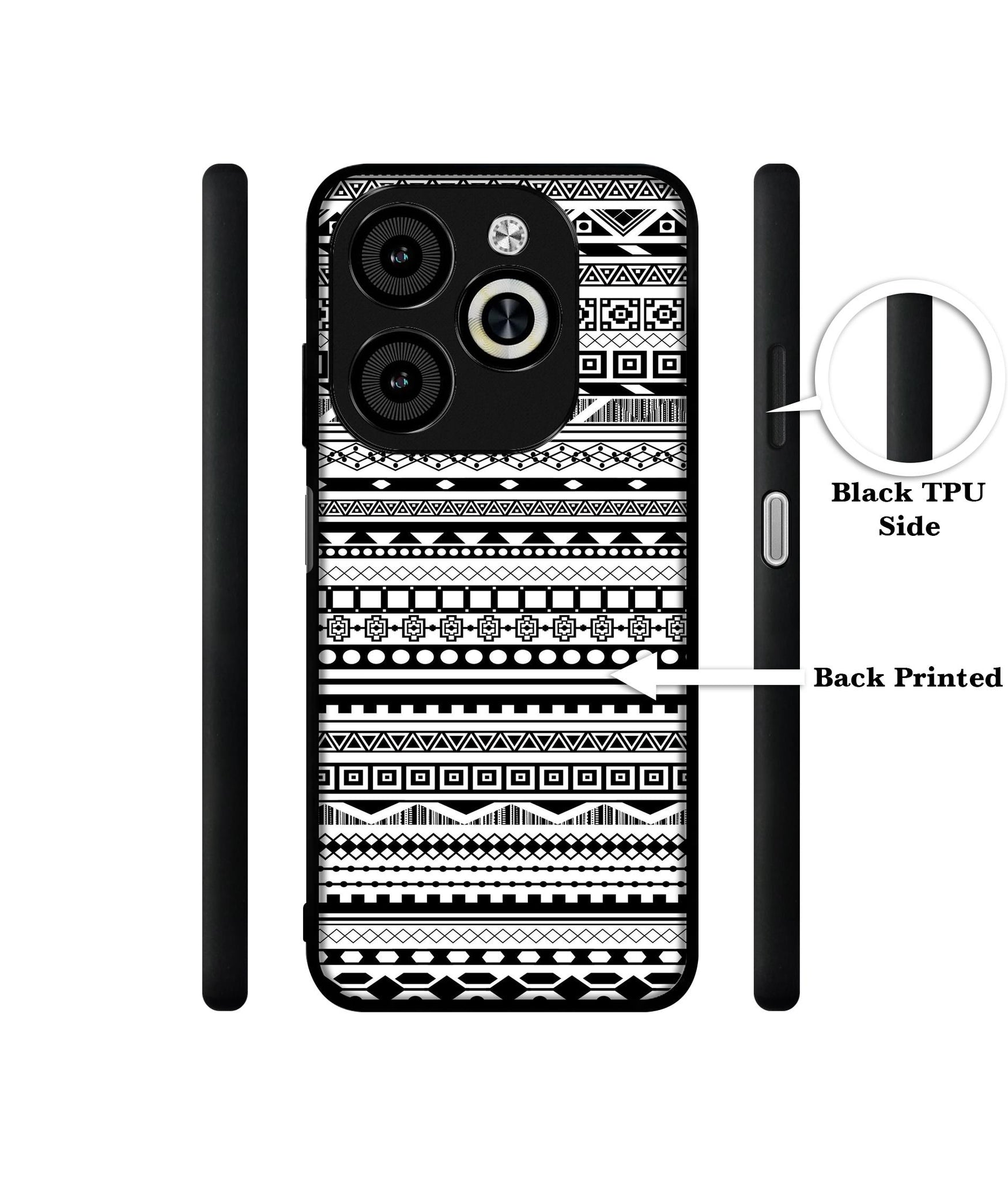 Black & White Patterns Designer 2D Printed Back Case Cover for Infinix Smart 8 / Smart 8 HD / Spark 20 / 20C / Itel P55 4G