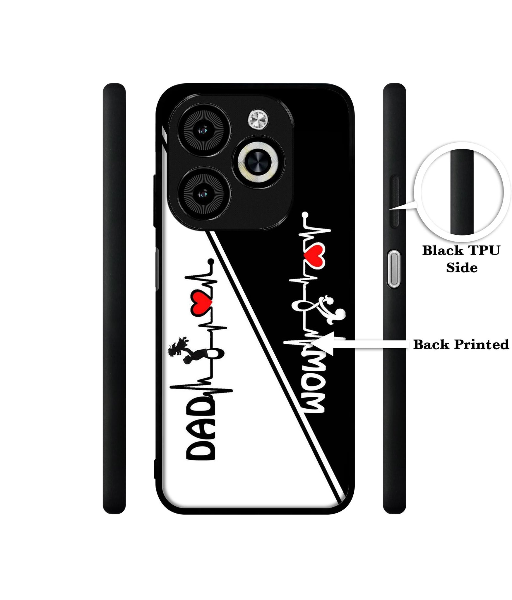 Mom and Dad Lover Designer 2D Printed Back Case Cover for Infinix Smart 8 / Smart 8 HD / Spark 20 / 20C / Itel P55 4G
