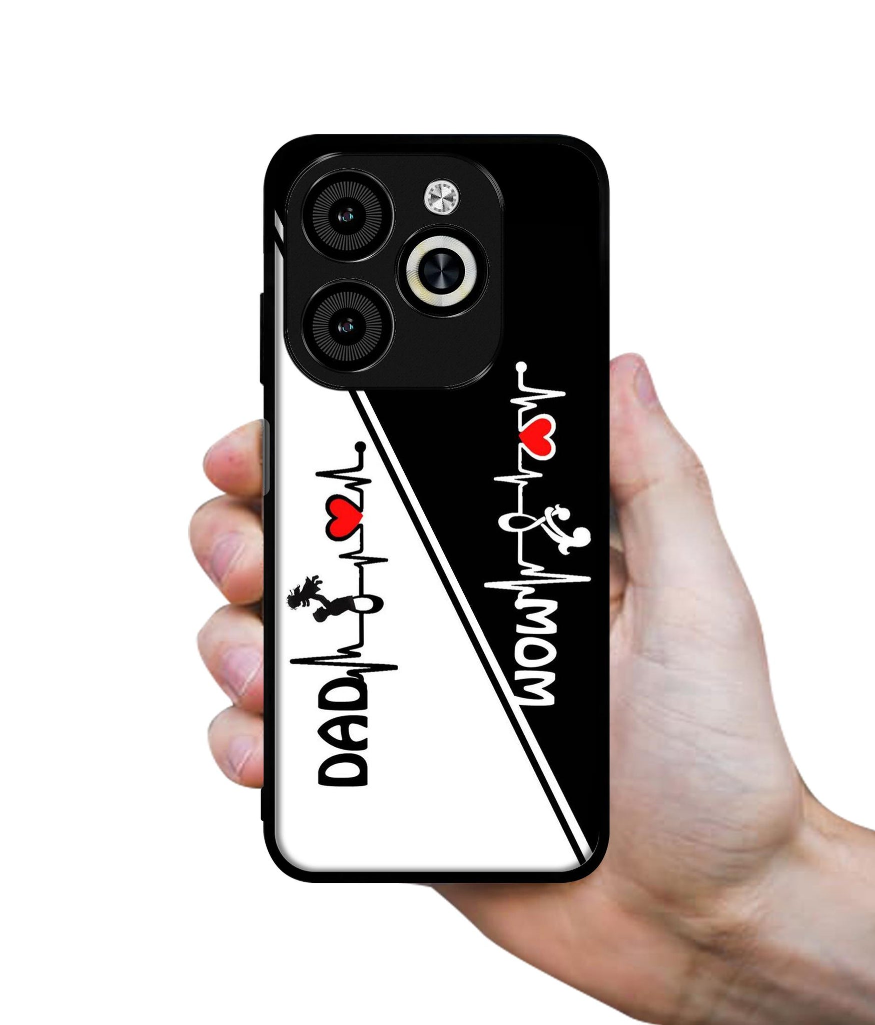 Mom and Dad Lover Designer 2D Printed Back Case Cover for Infinix Smart 8 / Smart 8 HD / Spark 20 / 20C / Itel P55 4G