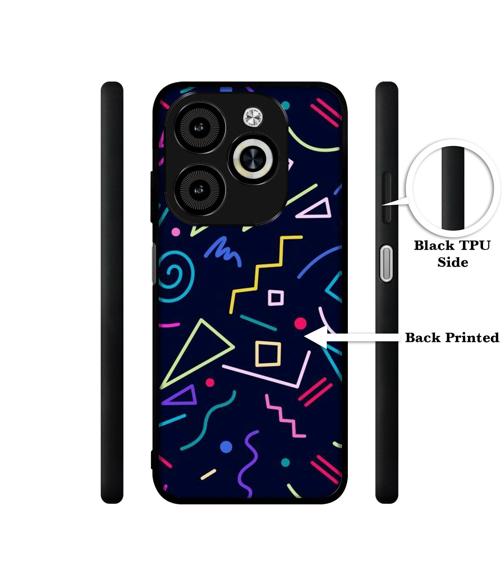 Retro Abstract Designer 2D Printed Back Case Cover for Infinix Smart 8 / Smart 8 HD / Spark 20 / 20C / Itel P55 4G