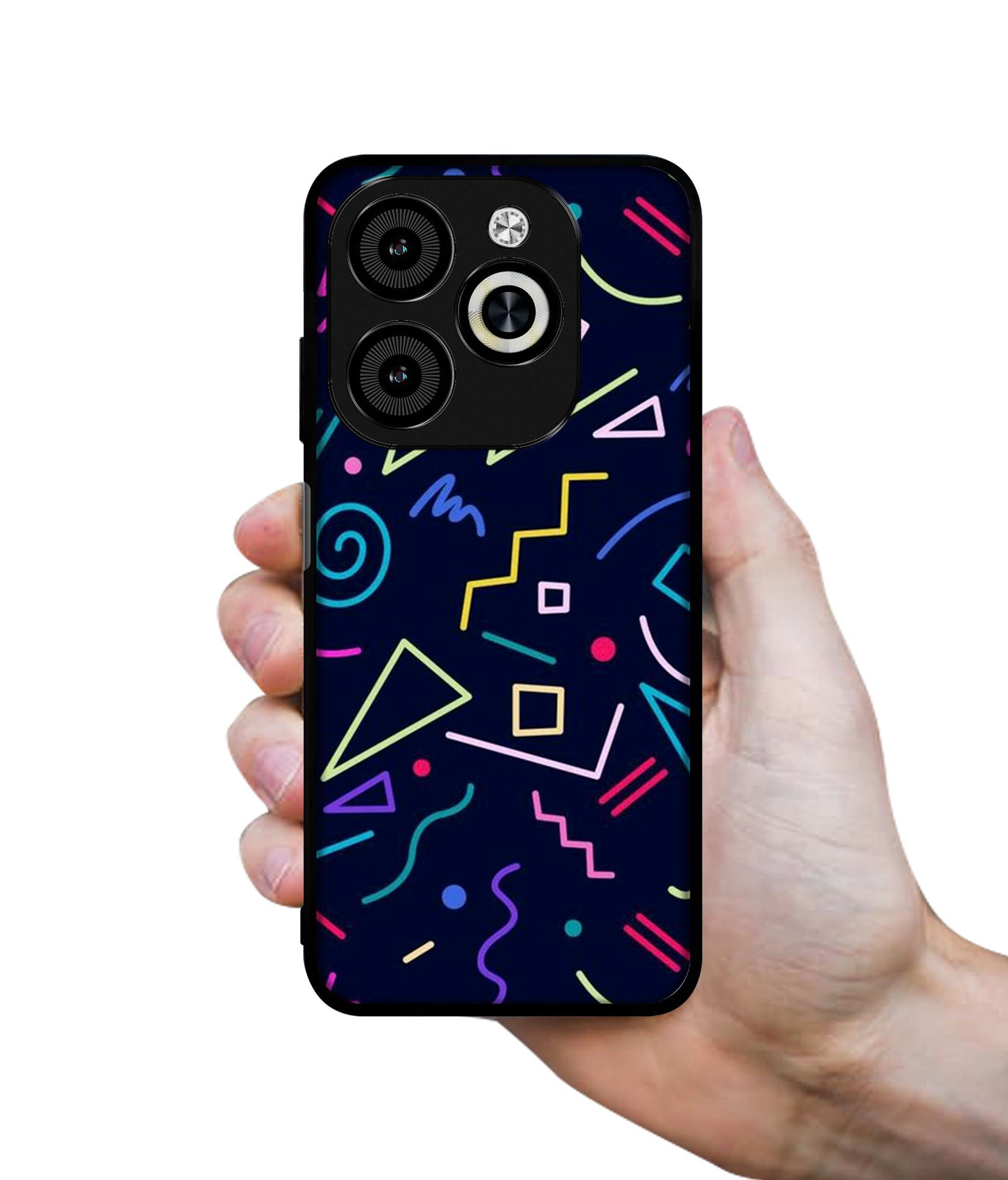 Retro Abstract Designer 2D Printed Back Case Cover for Infinix Smart 8 / Smart 8 HD / Spark 20 / 20C / Itel P55 4G