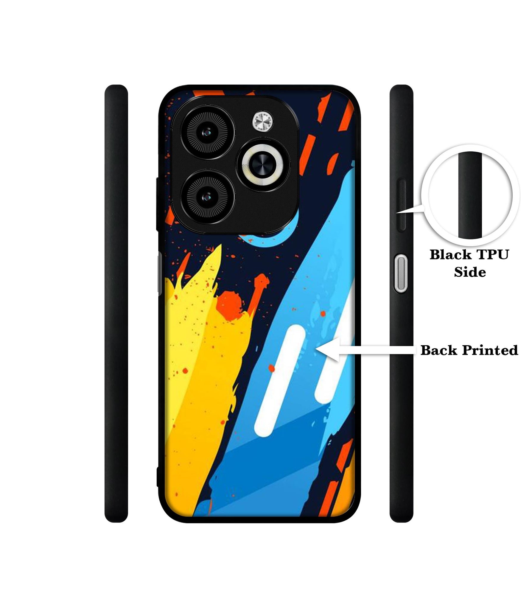 Abstract Stripes Geometric Figures Designer 2D Printed Back Case Cover for Infinix Smart 8 / Smart 8 HD / Spark 20 / 20C / Itel P55 4G