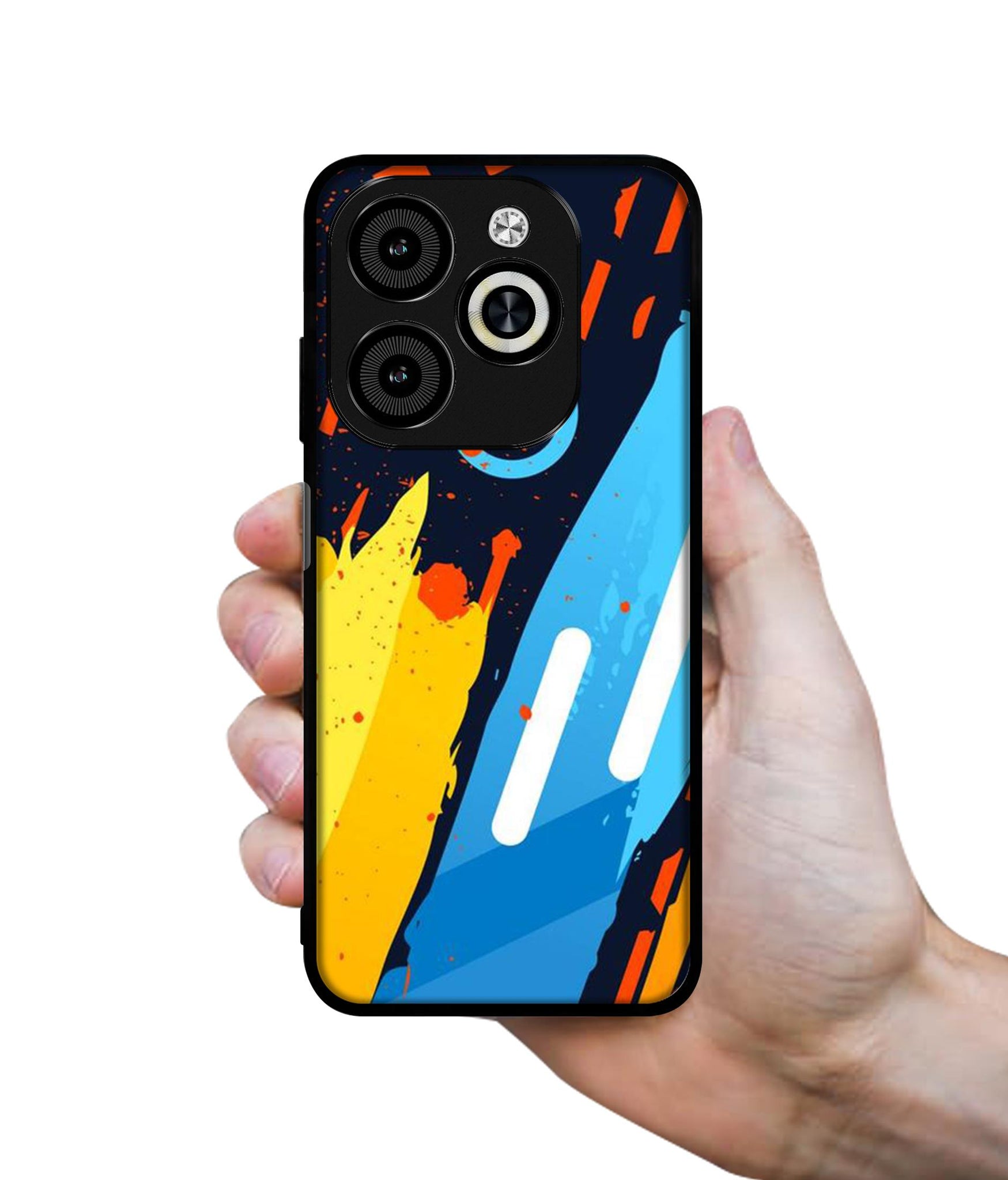 Abstract Stripes Geometric Figures Designer 2D Printed Back Case Cover for Infinix Smart 8 / Smart 8 HD / Spark 20 / 20C / Itel P55 4G