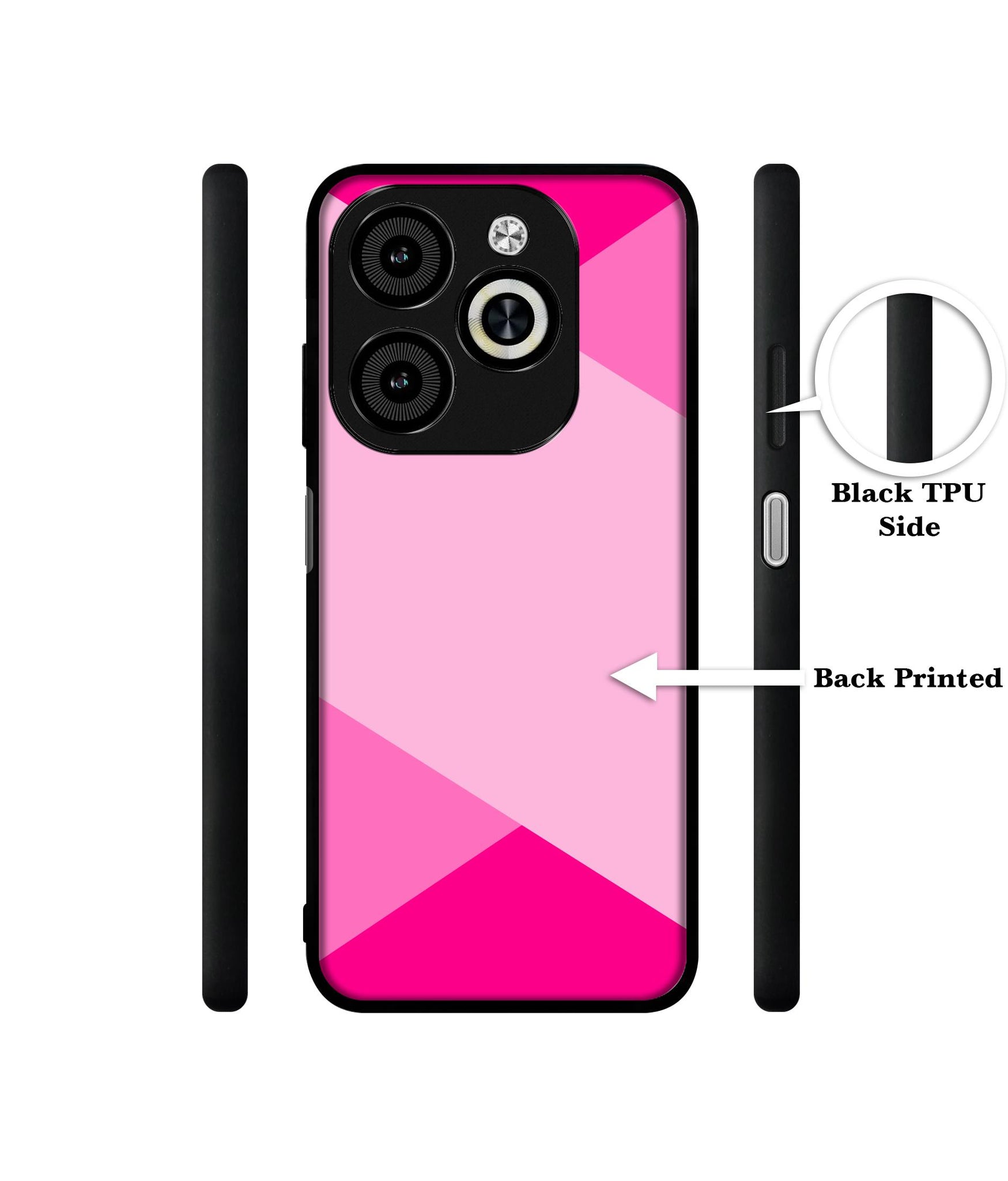 Pink Cross Vector Designer 2D Printed Back Case Cover for Infinix Smart 8 / Smart 8 HD / Spark 20 / 20C / Itel P55 4G