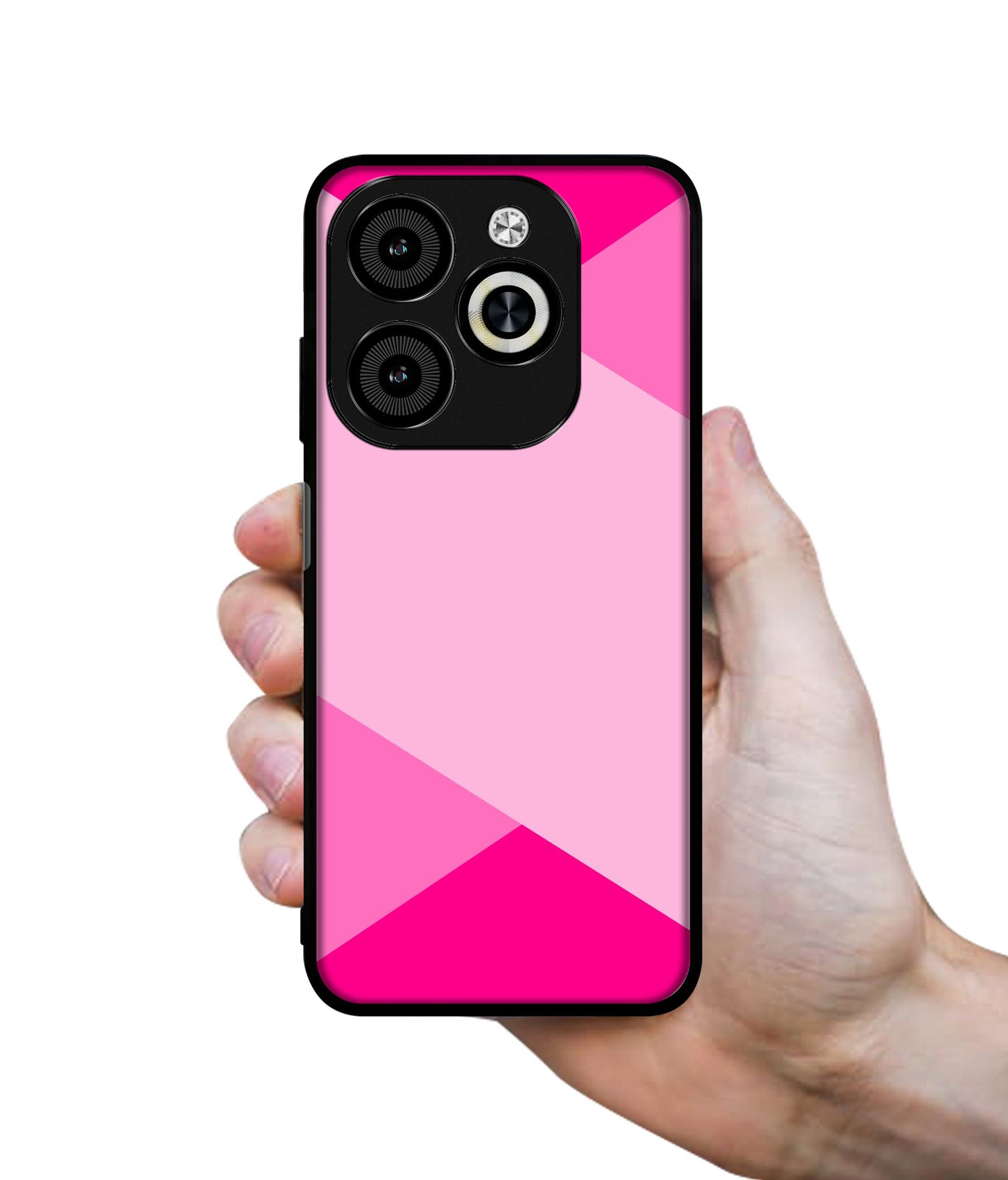 Pink Cross Vector Designer 2D Printed Back Case Cover for Infinix Smart 8 / Smart 8 HD / Spark 20 / 20C / Itel P55 4G