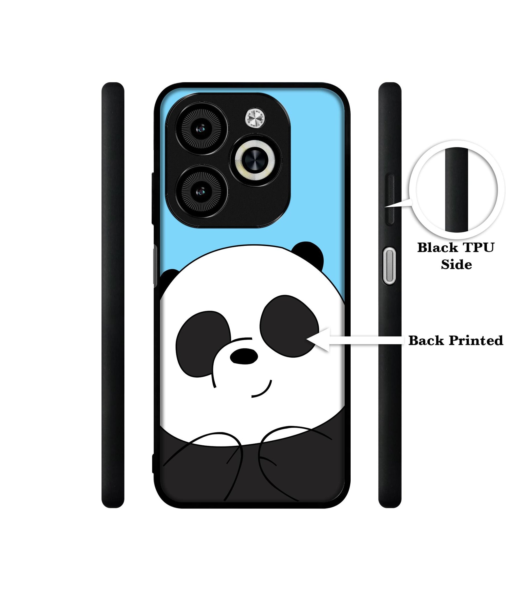 Cute Panda Designer 2D Printed Back Case Cover for Infinix Smart 8 / Smart 8 HD / Spark 20 / 20C / Itel P55 4G