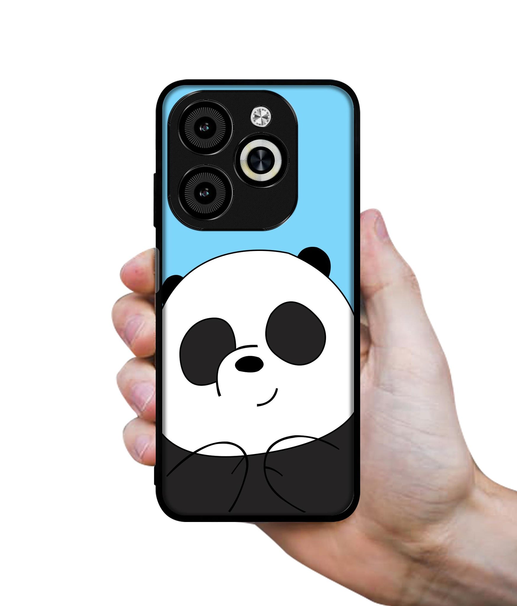 Cute Panda Designer 2D Printed Back Case Cover for Infinix Smart 8 / Smart 8 HD / Spark 20 / 20C / Itel P55 4G