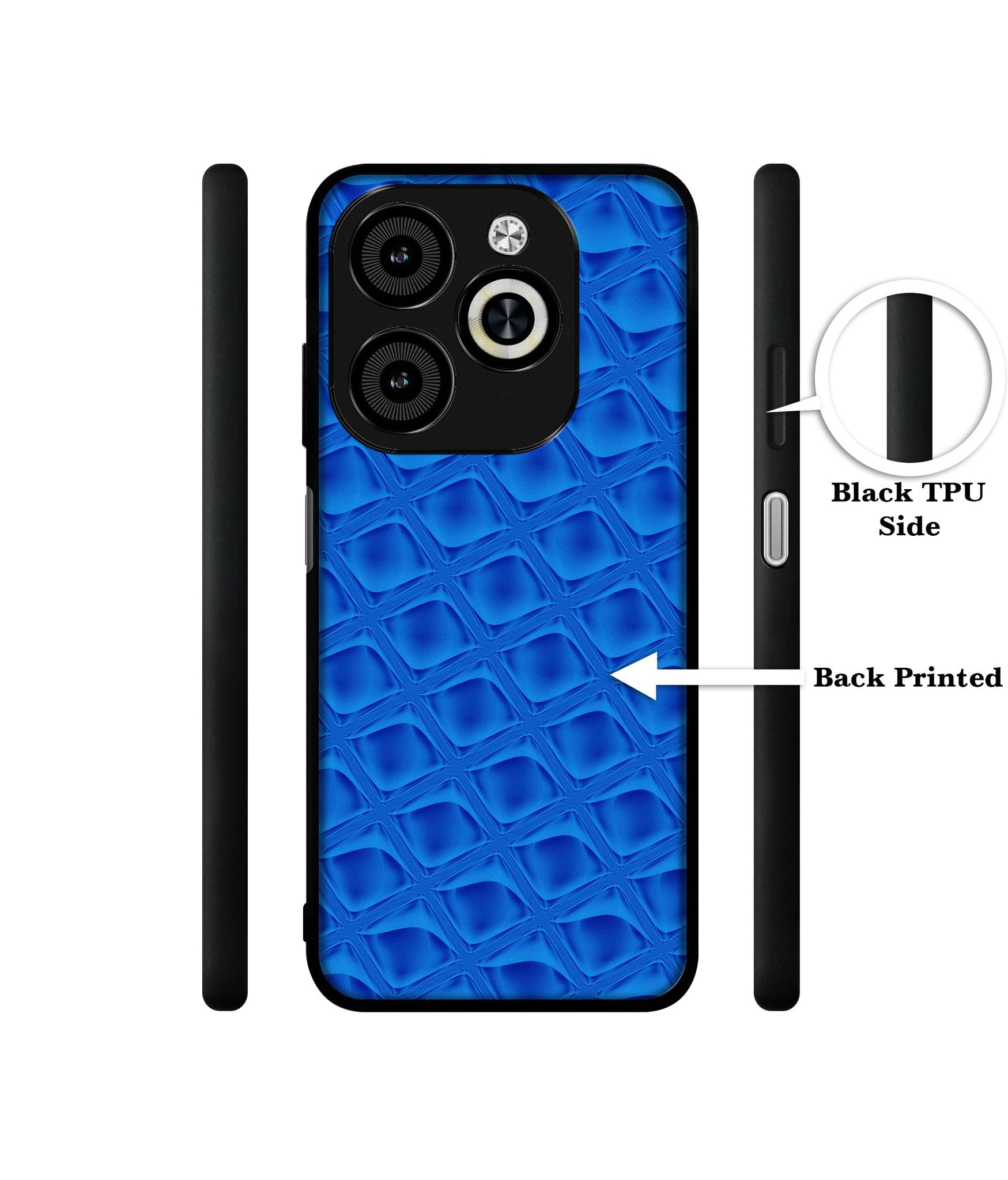Blue Diamond Designer 2D Printed Back Case Cover for Infinix Smart 8 / Smart 8 HD / Spark 20 / 20C / Itel P55 4G