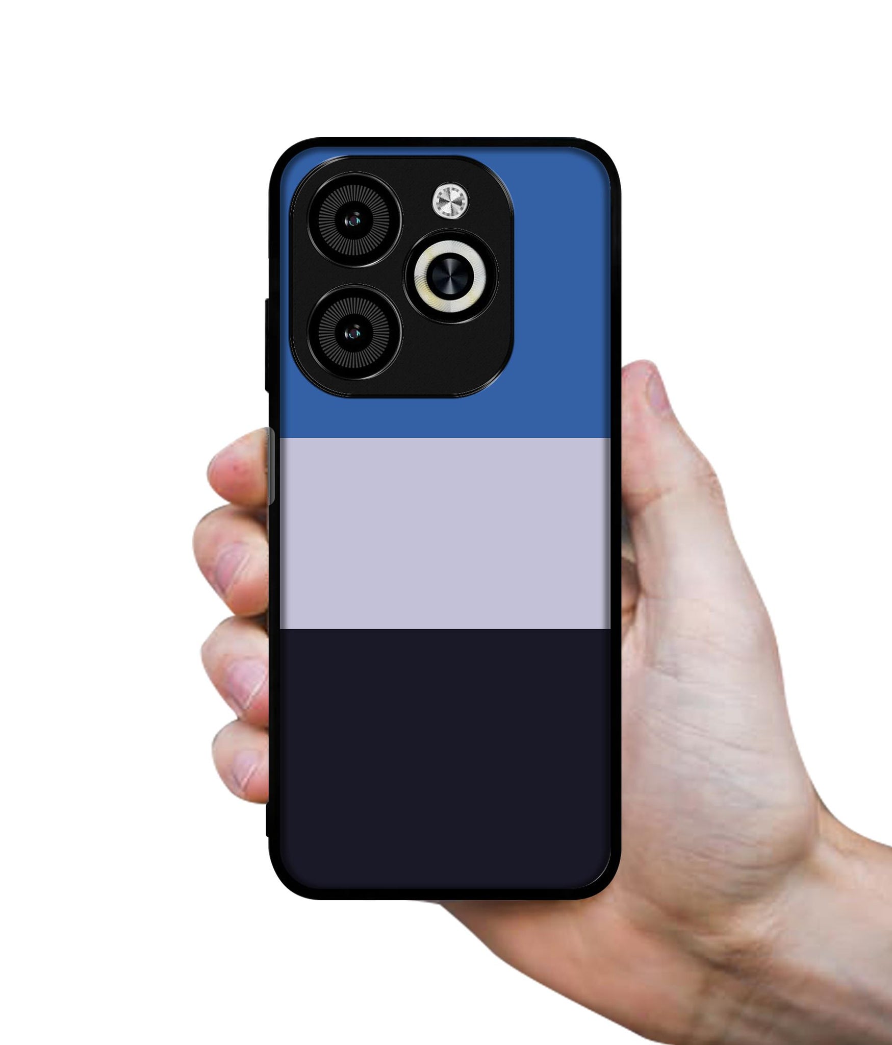 Three Color Stripes Designer 2D Printed Back Case Cover for Infinix Smart 8 / Smart 8 HD / Spark 20 / 20C / Itel P55 4G