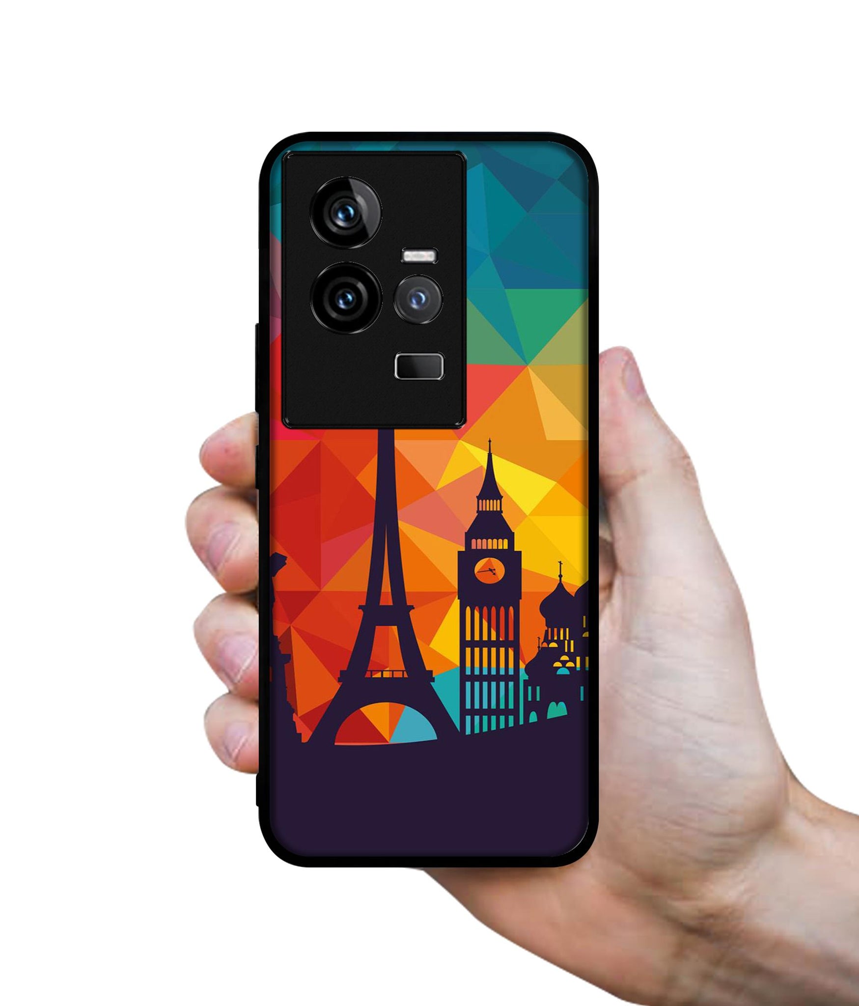 Colored Paris Designer 2D Printed Back Case Cover for iQOO 11 5G