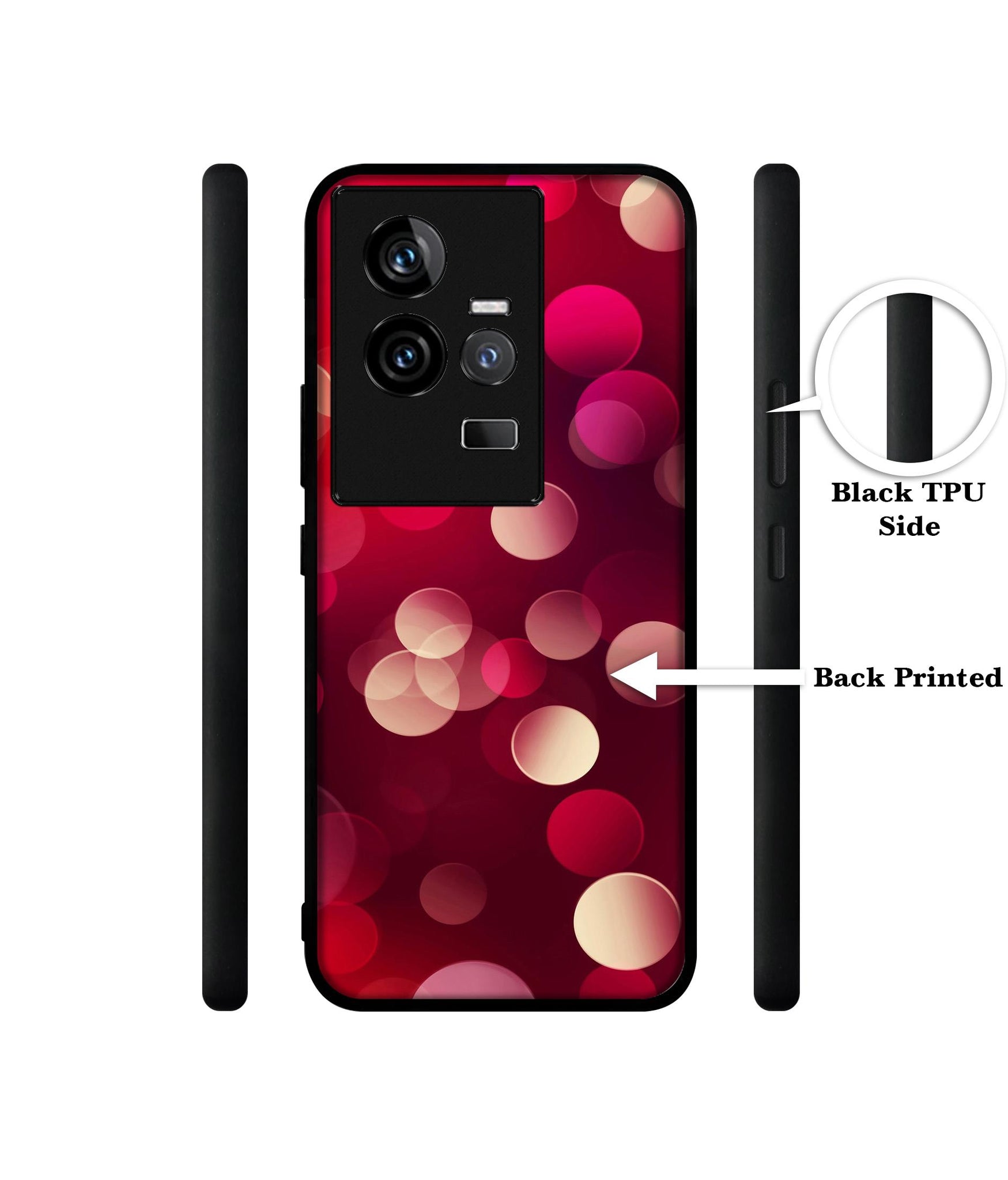 3D Circles Designer 2D Printed Back Case Cover for iQOO 11 5G