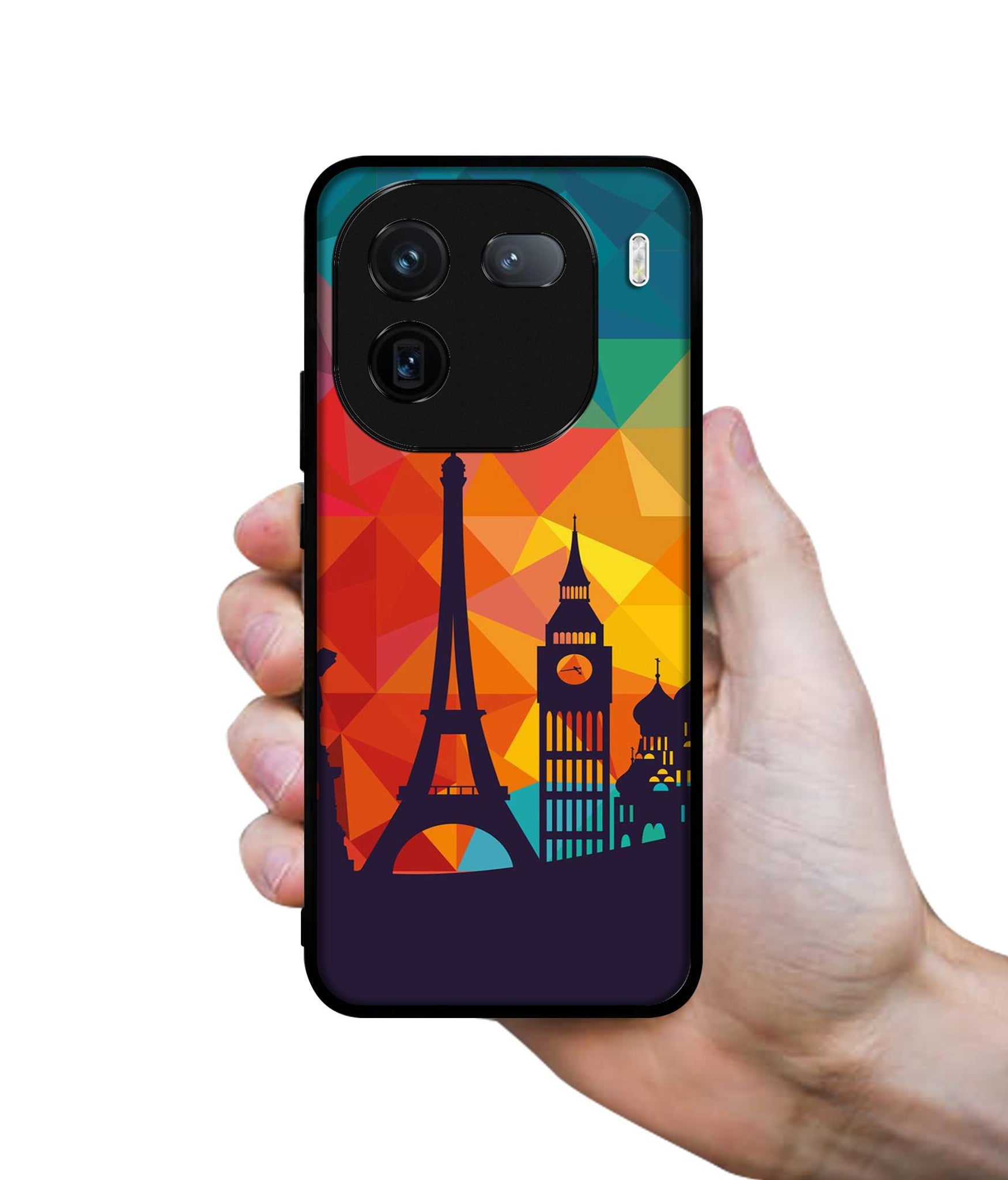 Colored Paris Designer 2D Printed Back Case Cover for iQOO 12 5G