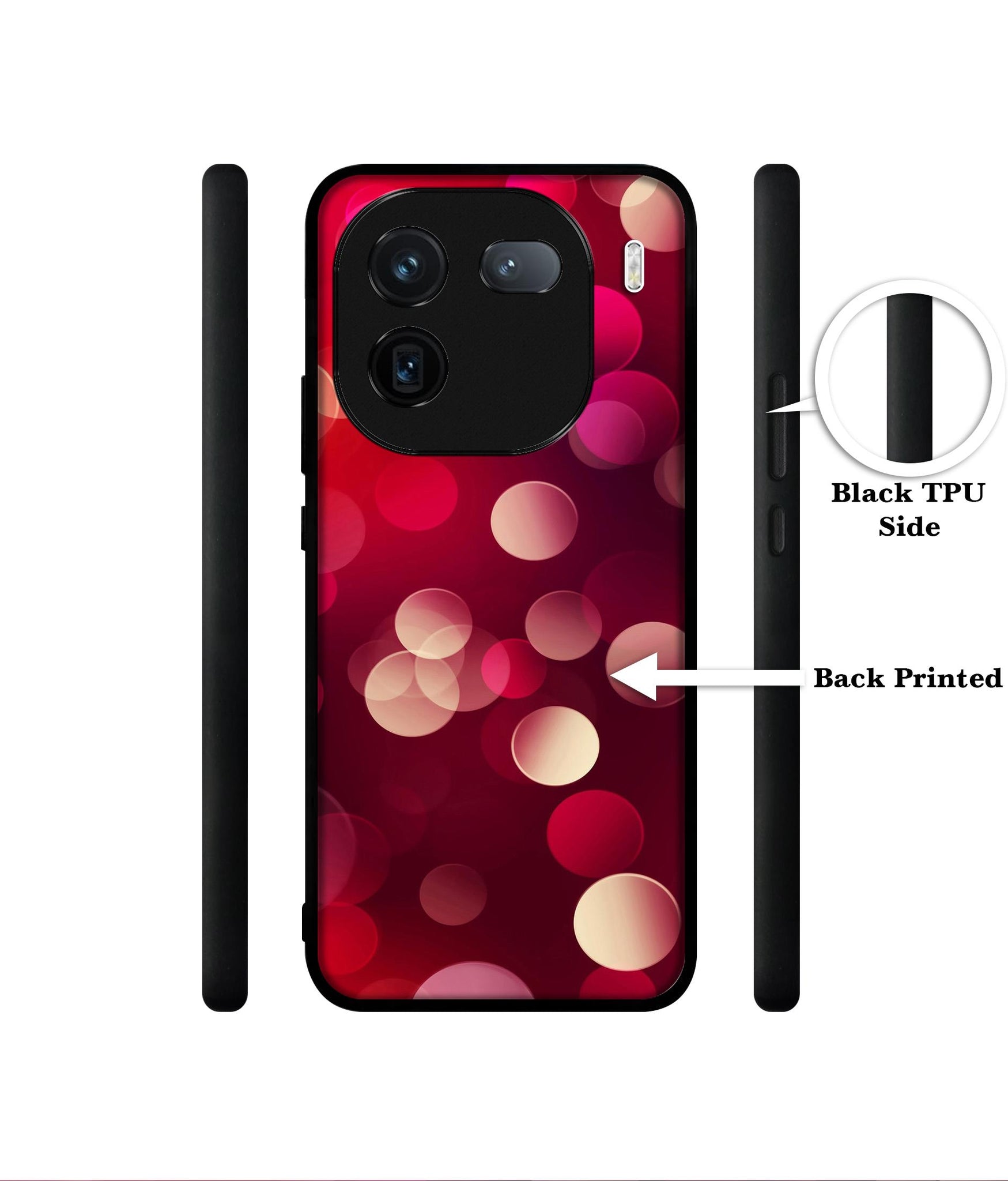 3D Circles Designer 2D Printed Back Case Cover for iQOO 12 5G