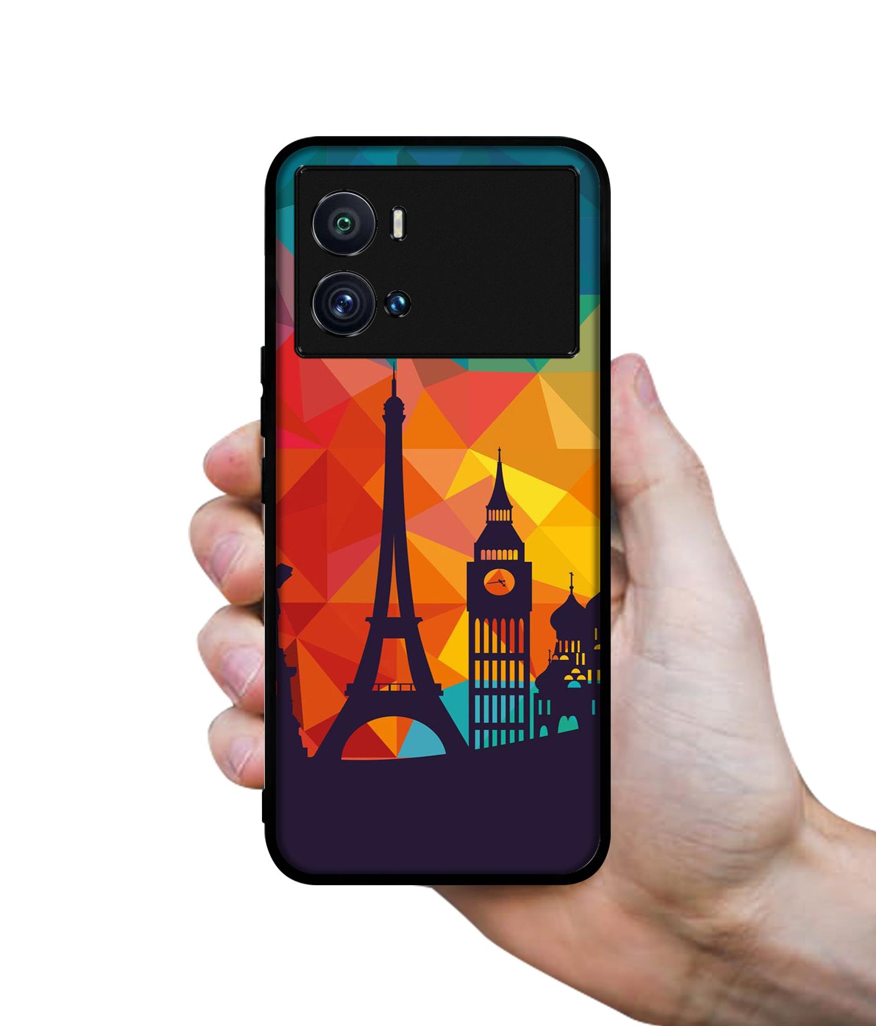 Colored Paris Designer 2D Printed Back Case Cover for iQOO 9 Pro 5G