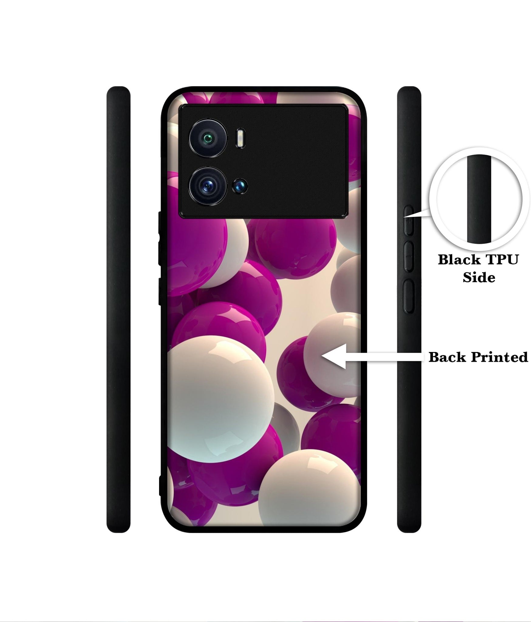 3D Balloons Designer 2D Printed Back Case Cover for iQOO 9 Pro 5G