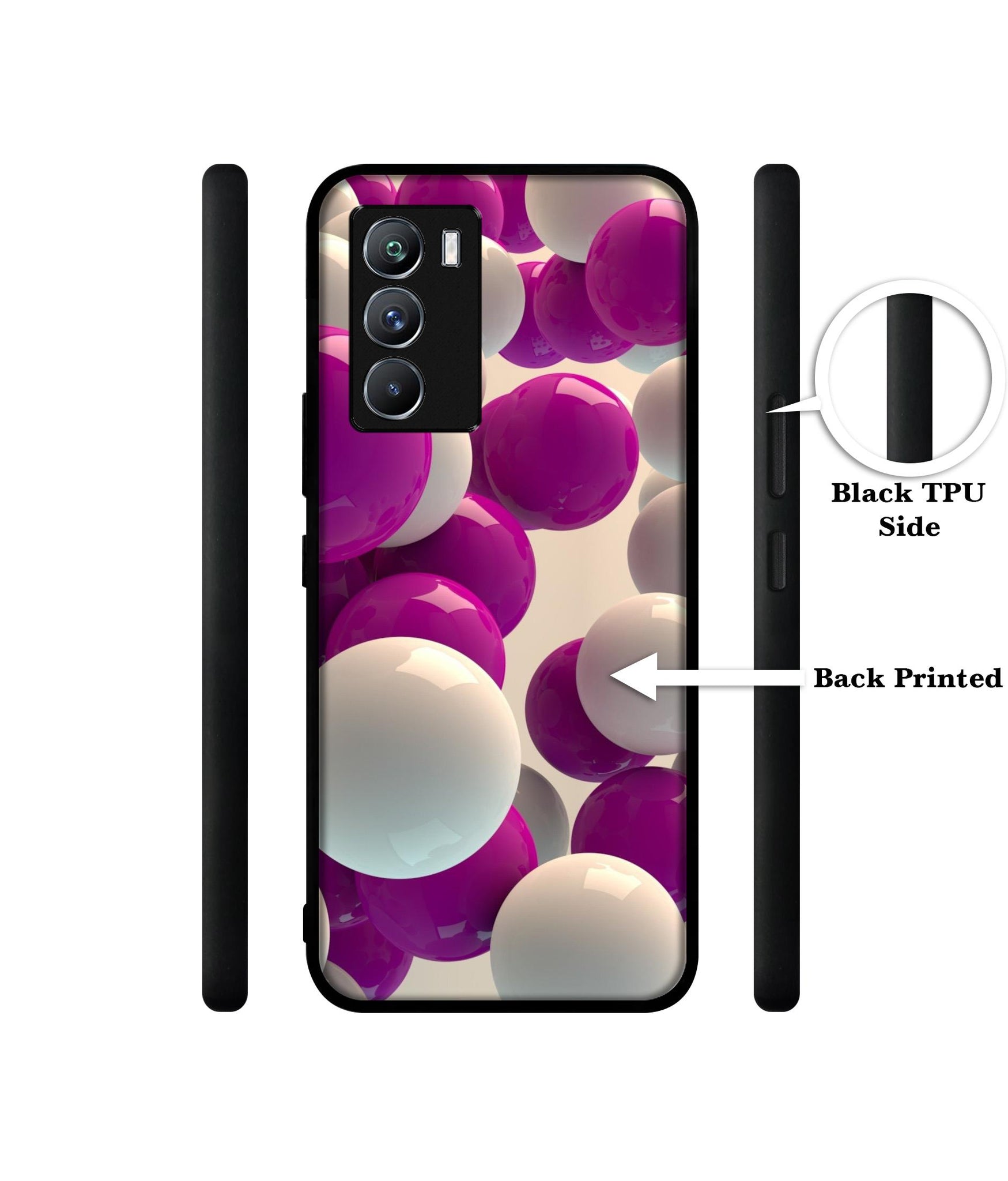 3D Balloons Designer 2D Printed Back Case Cover for iQOO 9 SE 5G / Neo 5s 5G