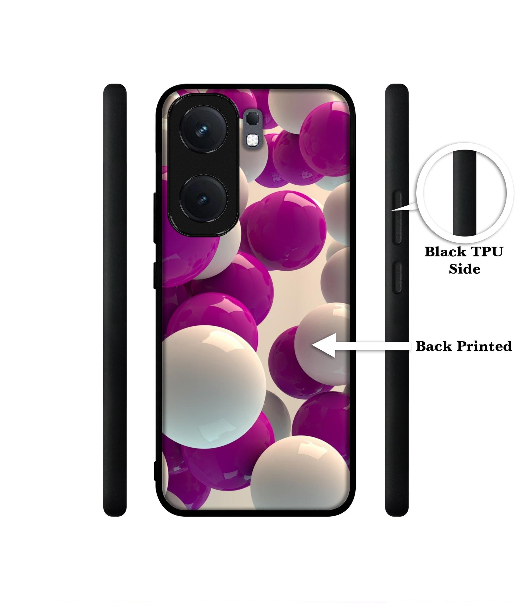 3D Balloons Designer 2D Printed Back Case Cover for iQOO Neo 9 5G / Neo 9 Pro 5G