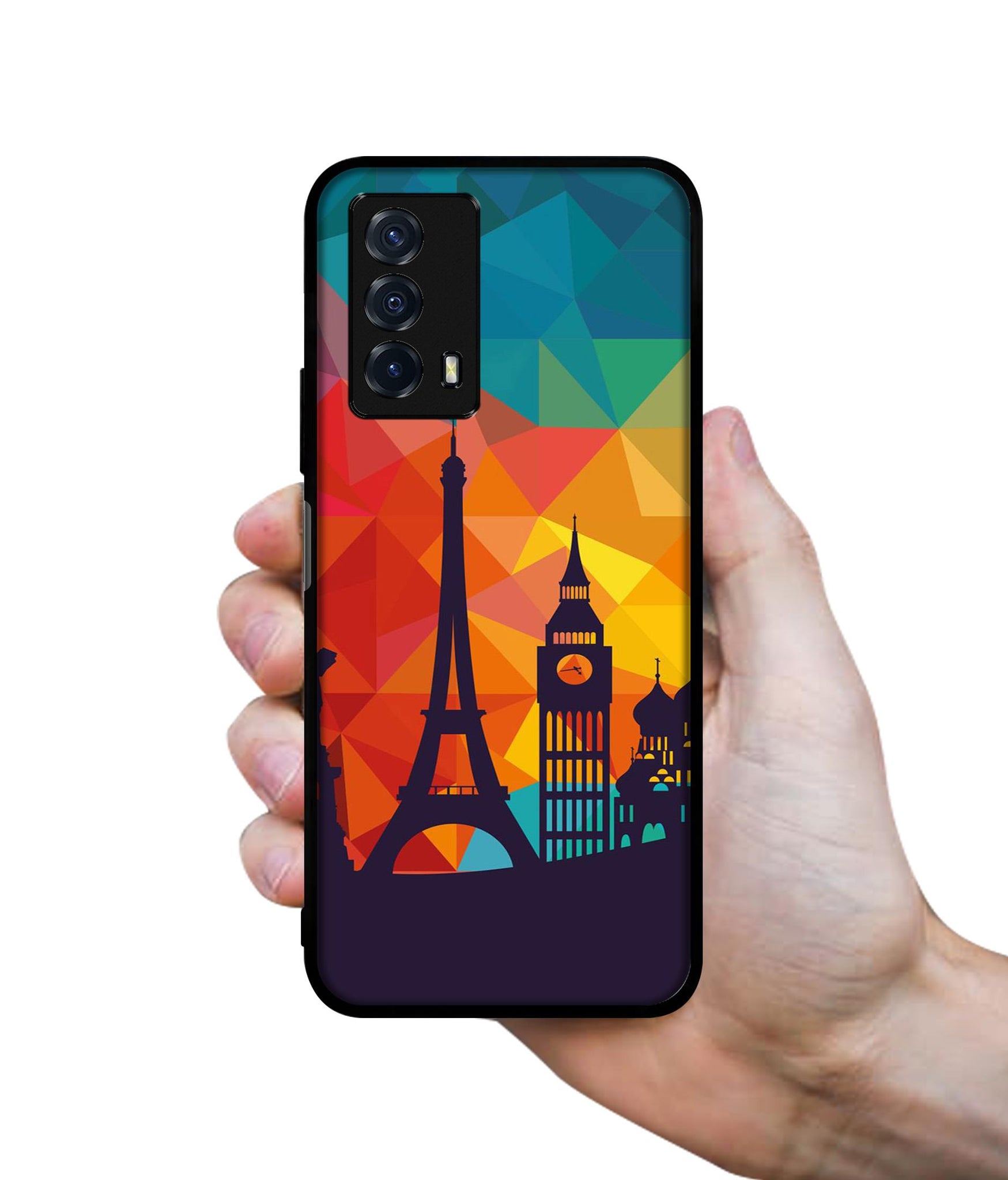 Colored Paris Designer 2D Printed Back Case Cover for iQOO Z5 5G